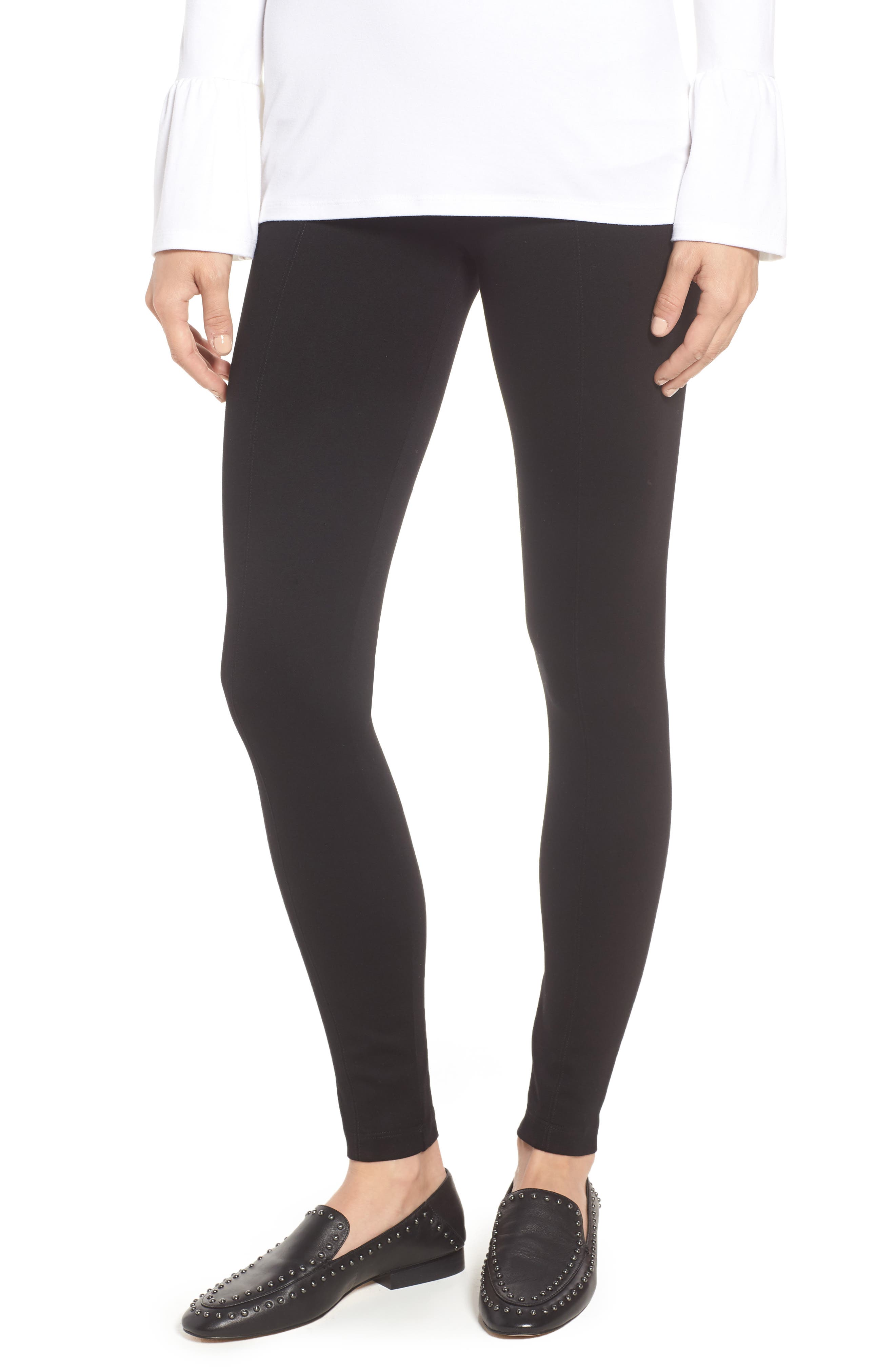 Lysse Center Seam Ponte Leggings, Black