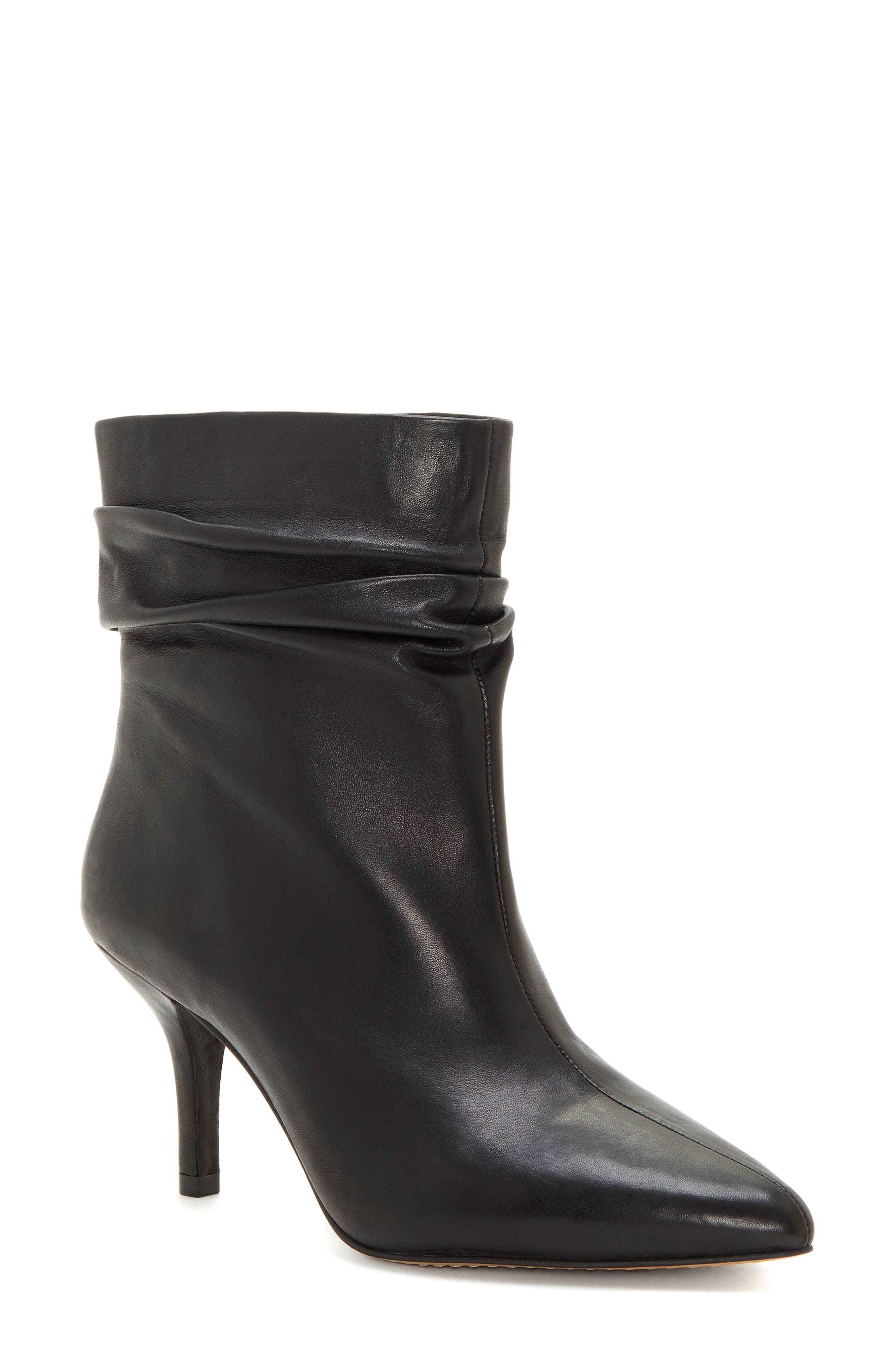 Vince Camuto Abrianna Bootie In Black Leather | ModeSens