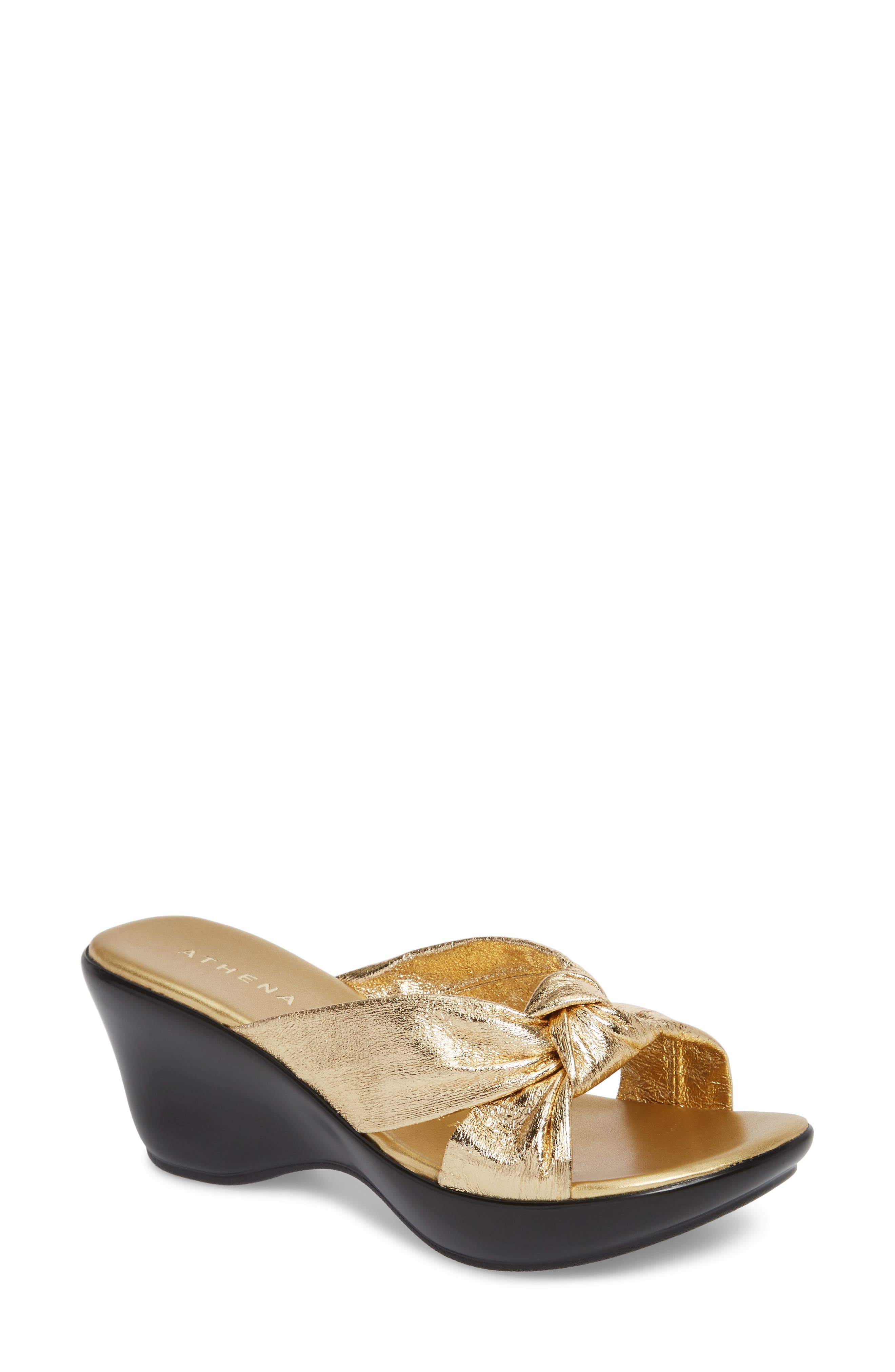 Athena Alexander Soraya Wedge Sandal- Metallic