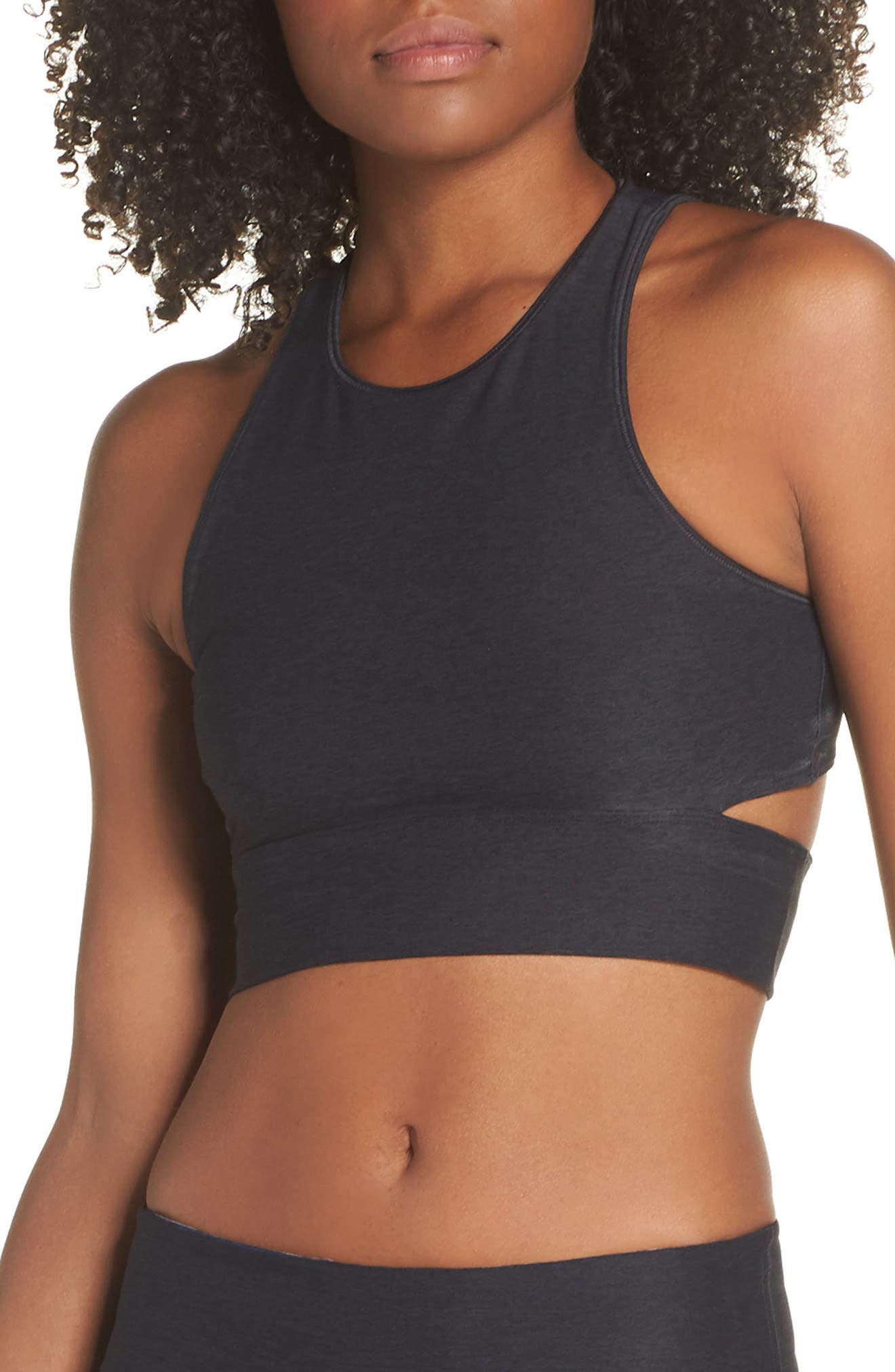 Outdoor Voices Slashback Crop Top, Black