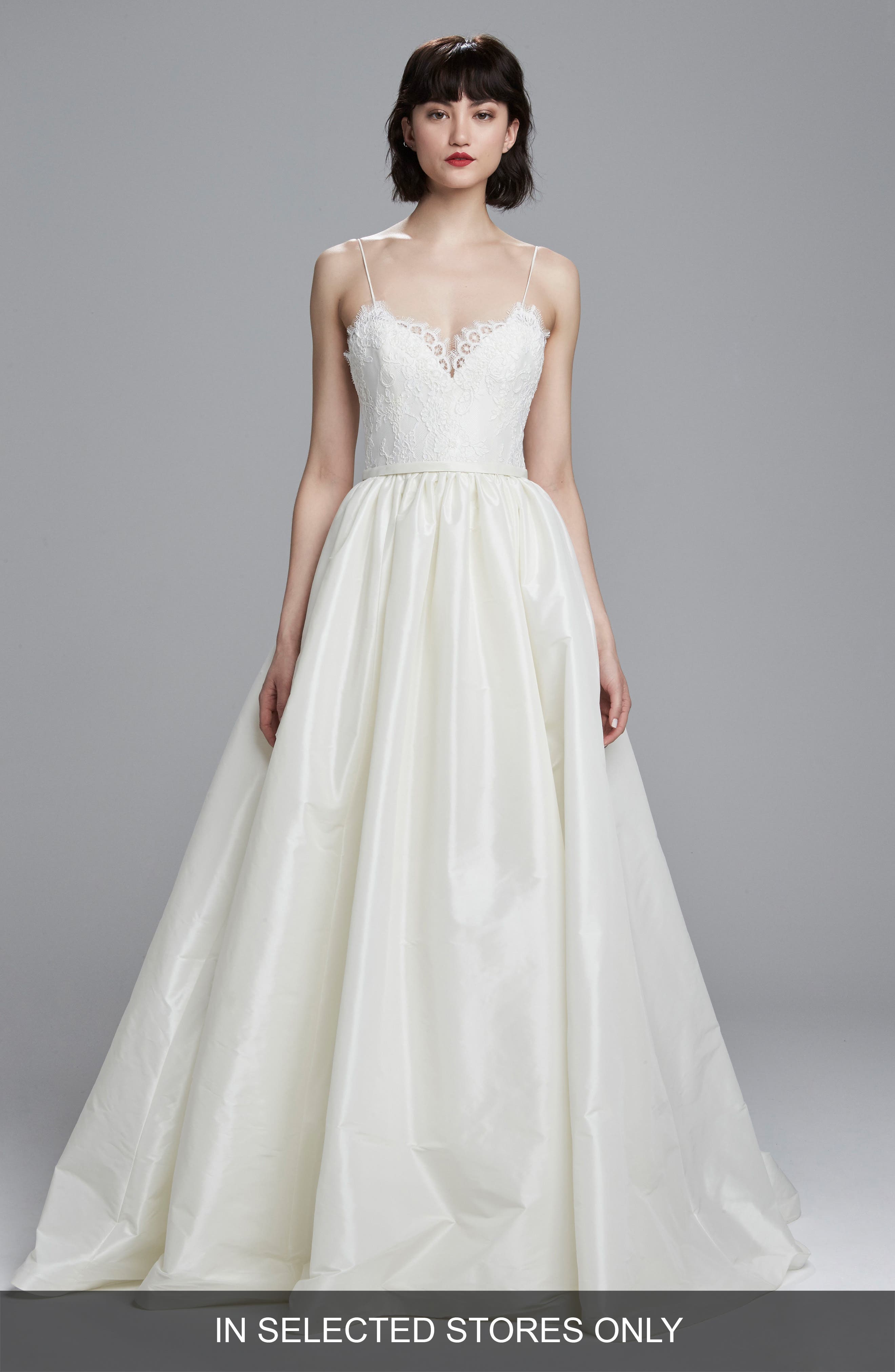 Nouvelle Amsale Carey Lace & Taffeta Ballgown
