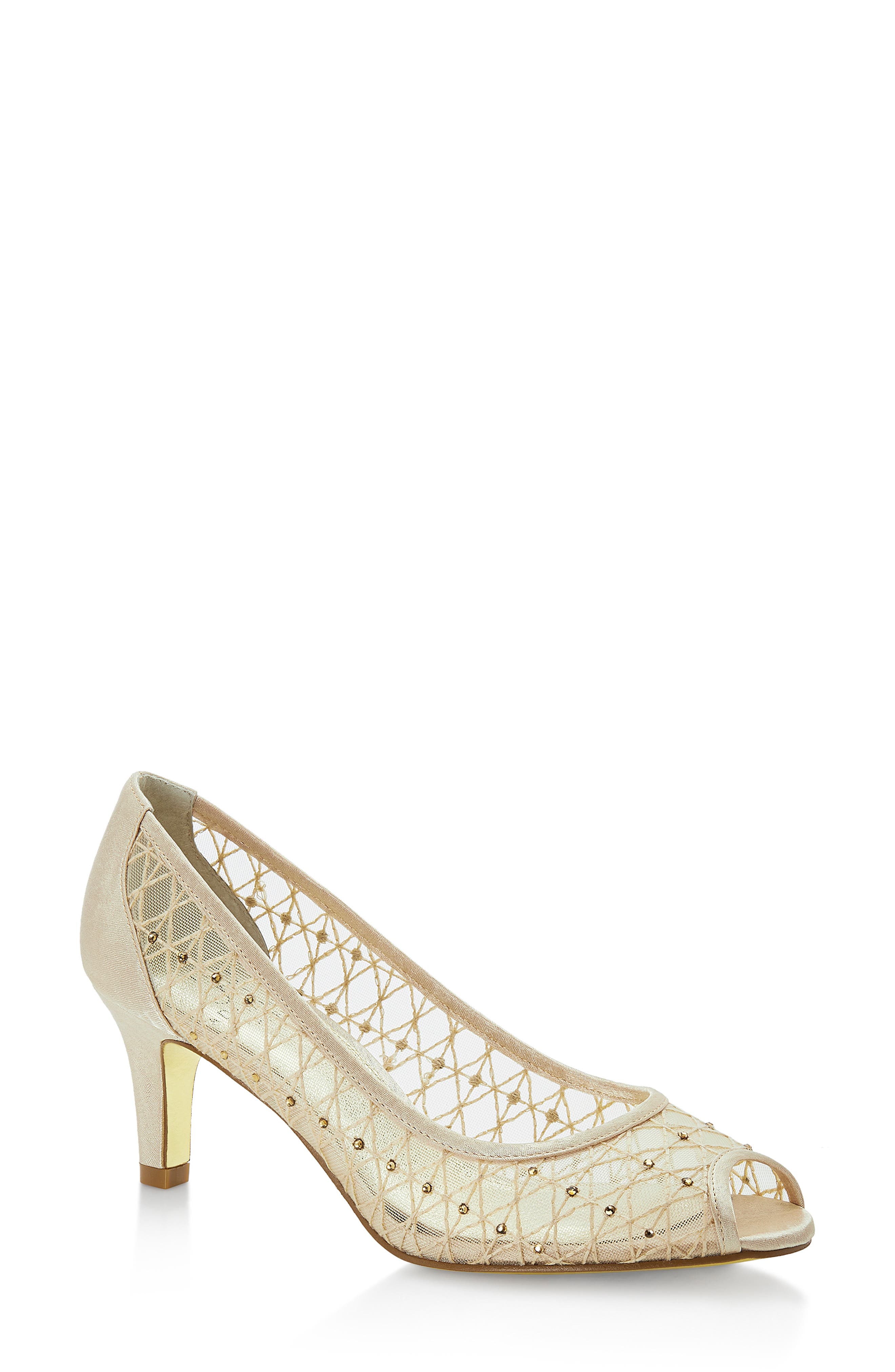 Adrianna Papell Juliette Peep Toe Pump- Brown