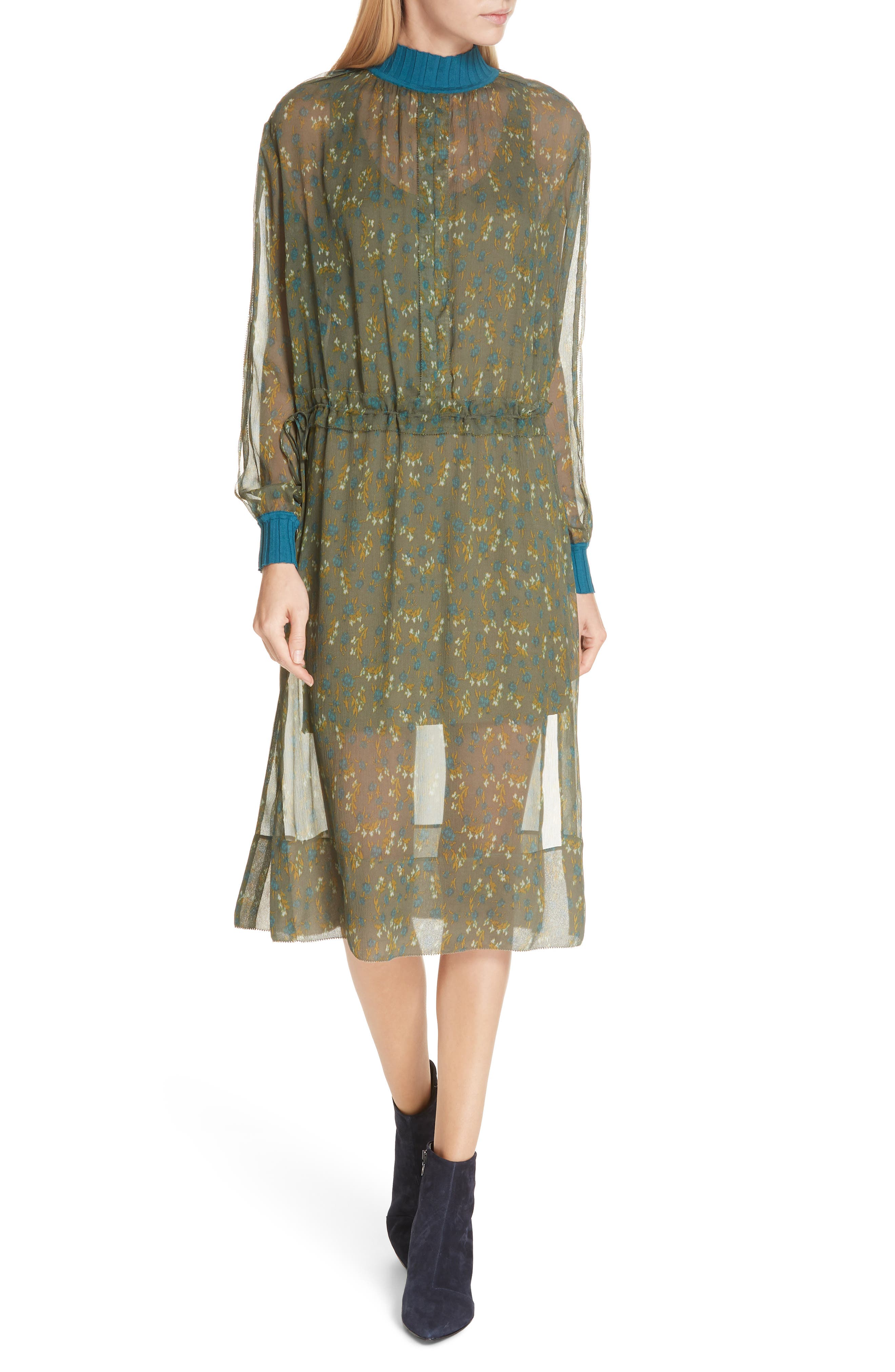 Rag & Bone Dinah Silk Dress, Green