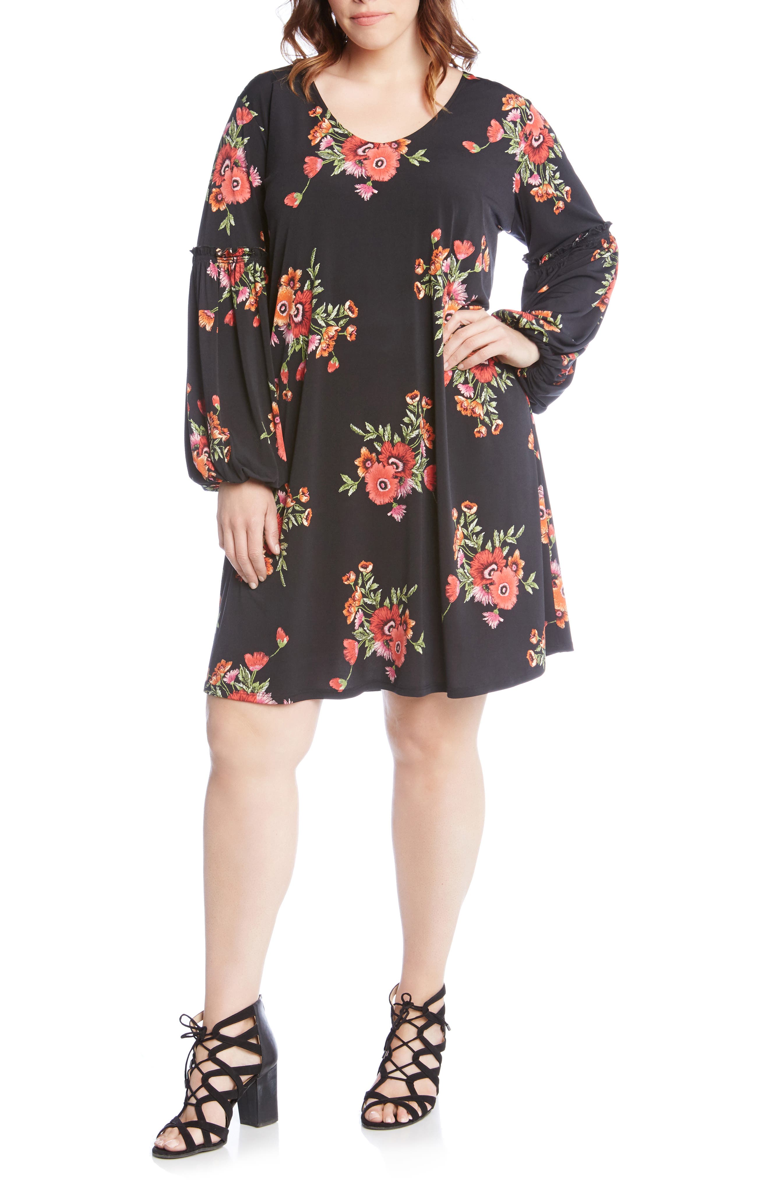 Taylor Smocked Sleeve Dress, Main, color, PRINT