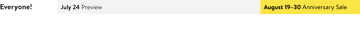 Nordstrom cardmember Early Access dates.