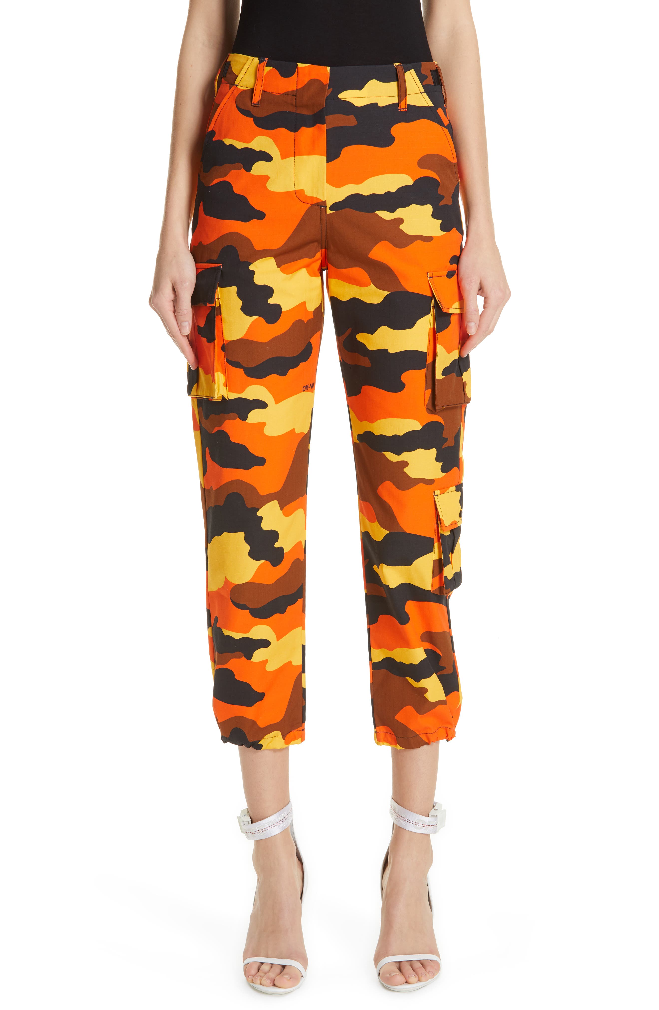 Off-White Camo Cargo Pants, US / 42 IT - Orange
