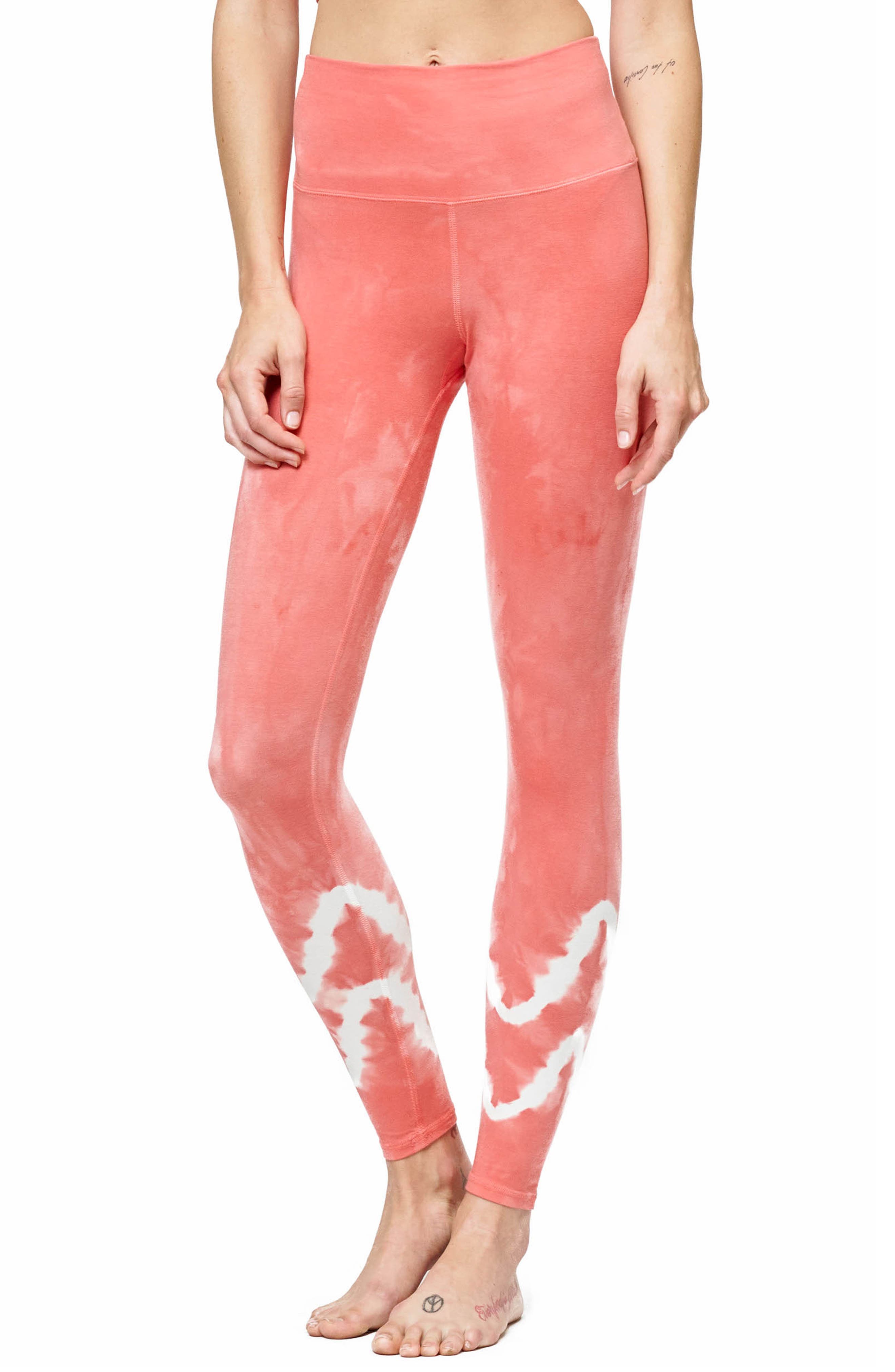 Electric & Rose Sunset Tie Dye Leggings, Orange