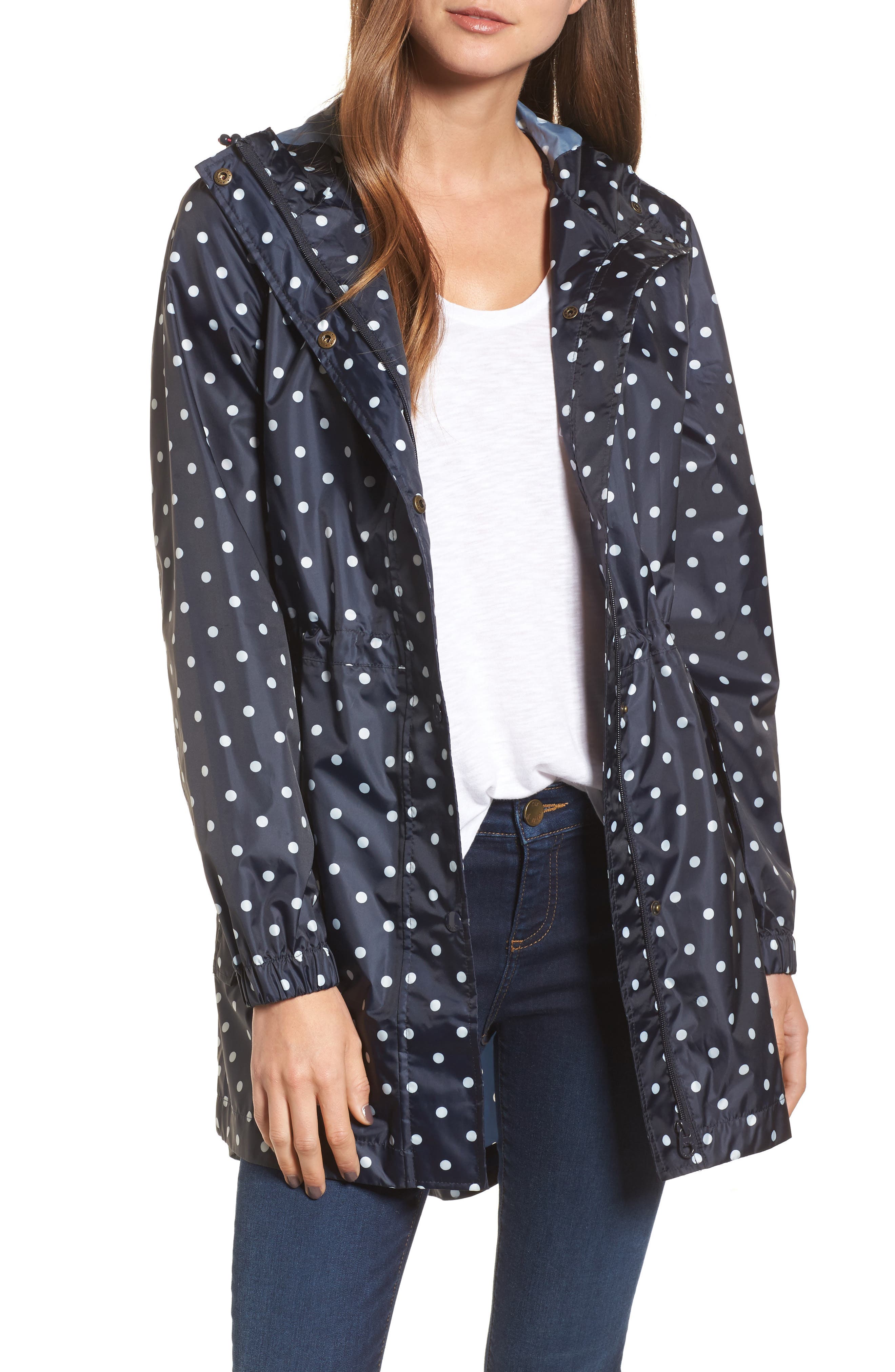 Joules Right as Rain Packable Print Hooded Raincoat Nordstrom