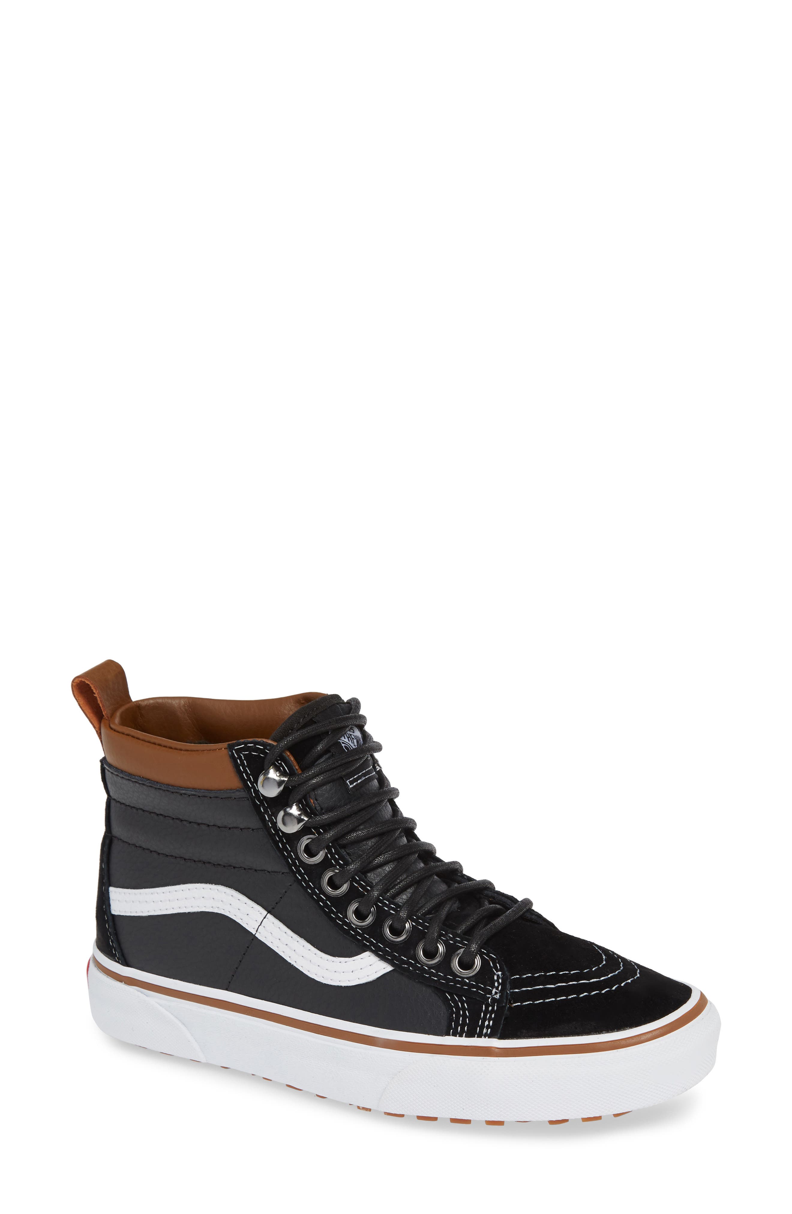 Shop Vans Sk8-hi Mte Sneaker In Leather 