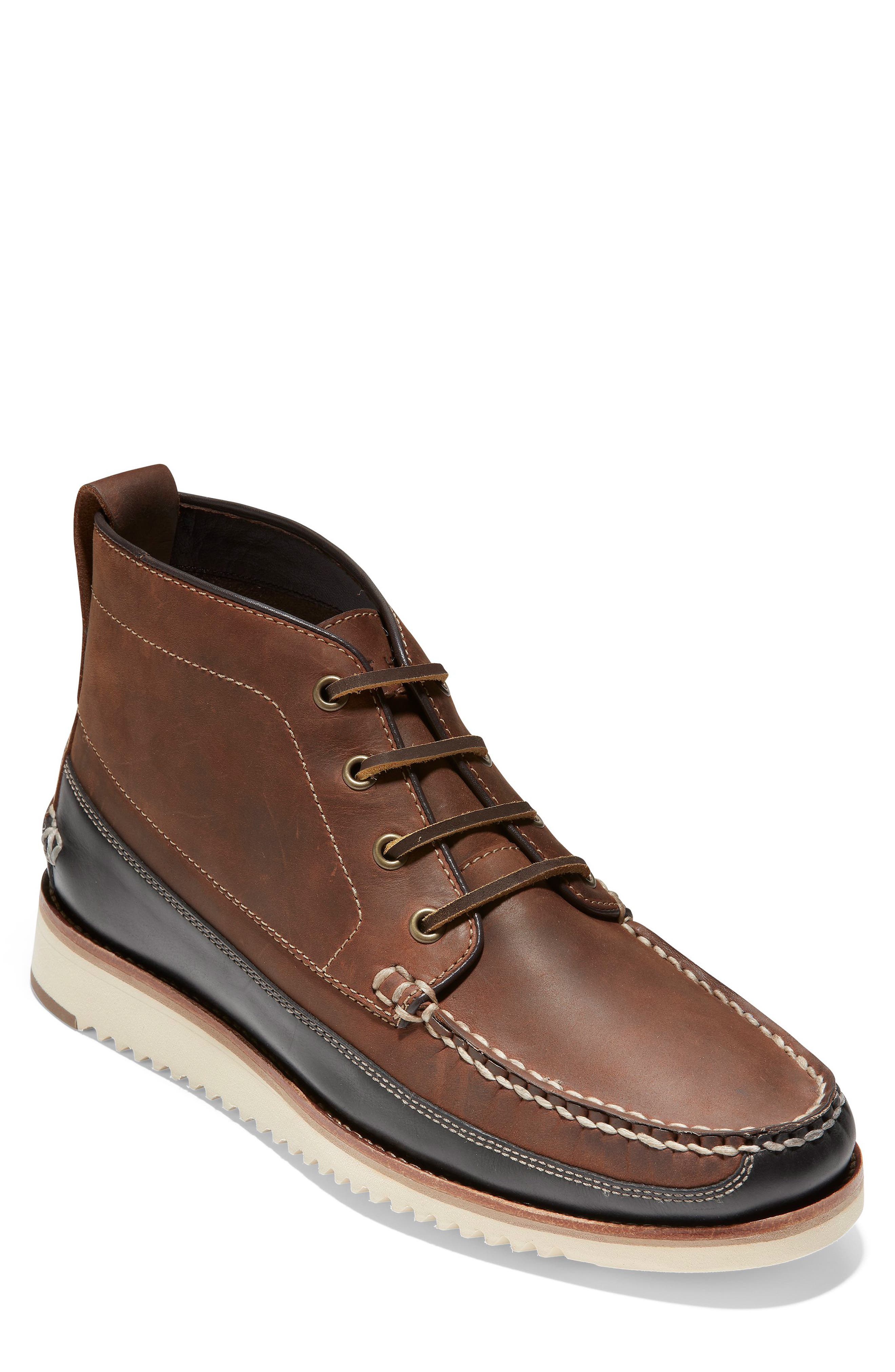 Cole Haan Pinch Moc Toe Waterproof Boot- Brown