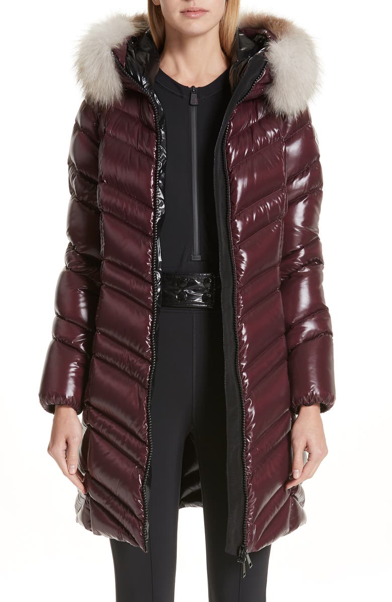 Moncler Fulmar Hooded Down Puffer Coat with Removable Genuine Fox Fur Trim | Nordstrom