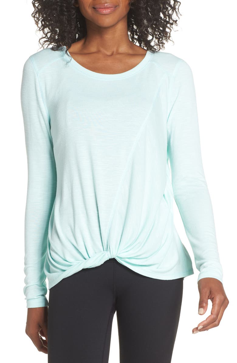 ZELLA Twisty Turn Tee, Main, color, TEAL FAIR