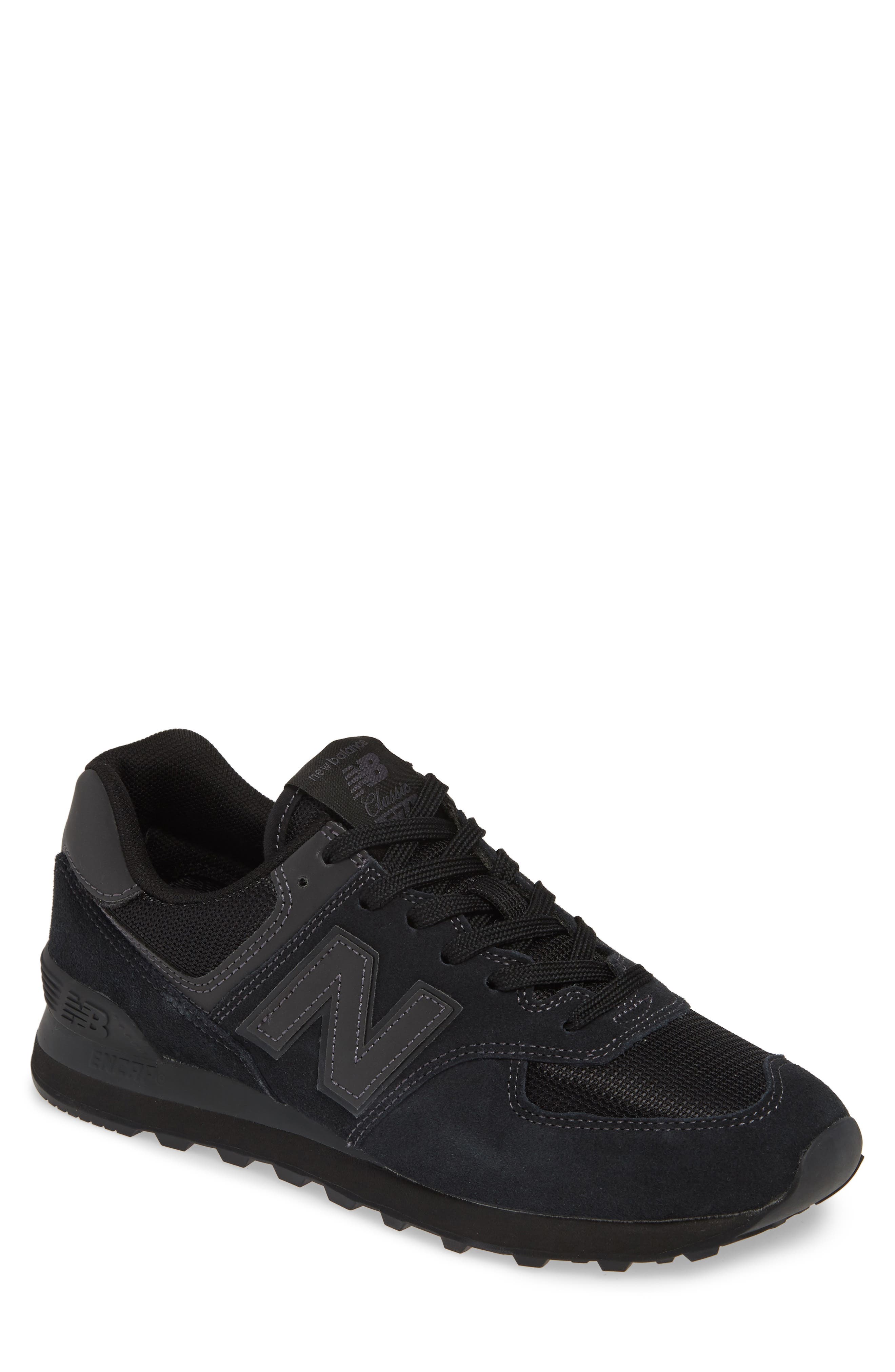 UPC 798248907785 product image for Men's New Balance 574 Classic Sneaker, Size 8.5 D - Black | upcitemdb.com