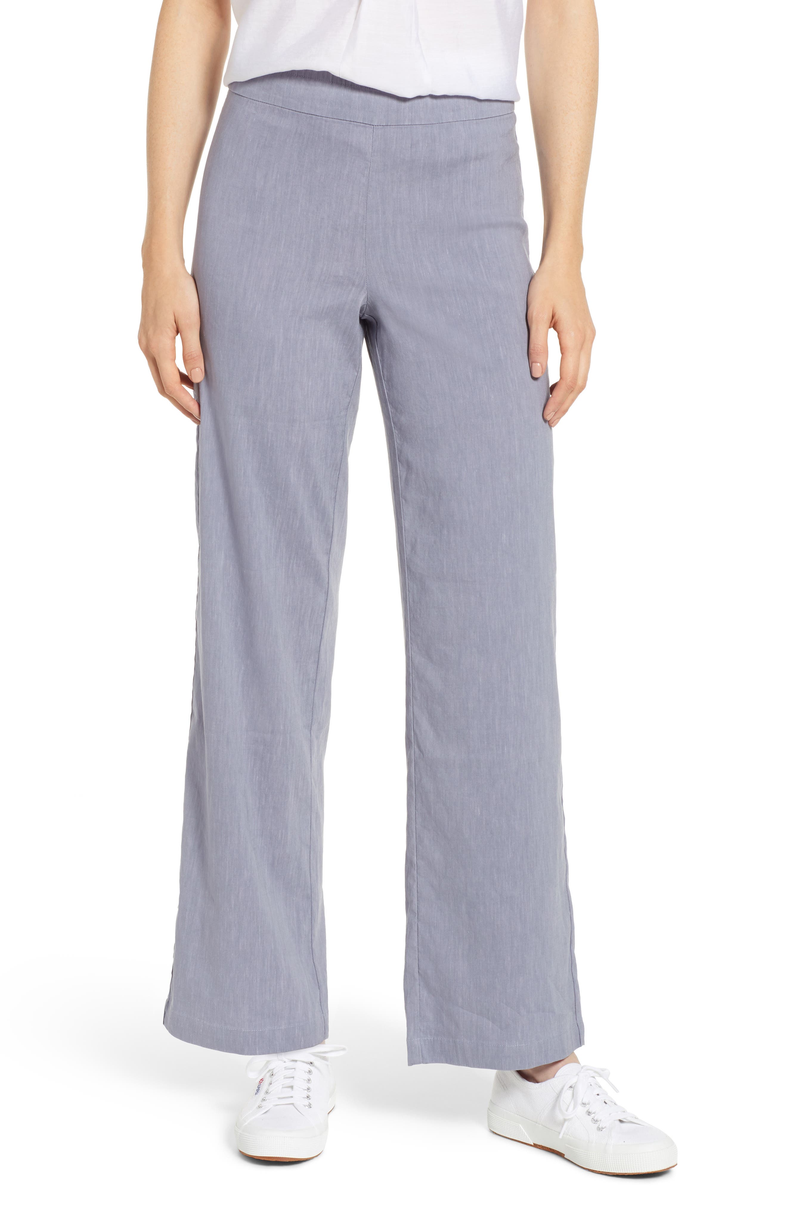 Nic+Zoe Traveling Wide Leg Pants, Grey
