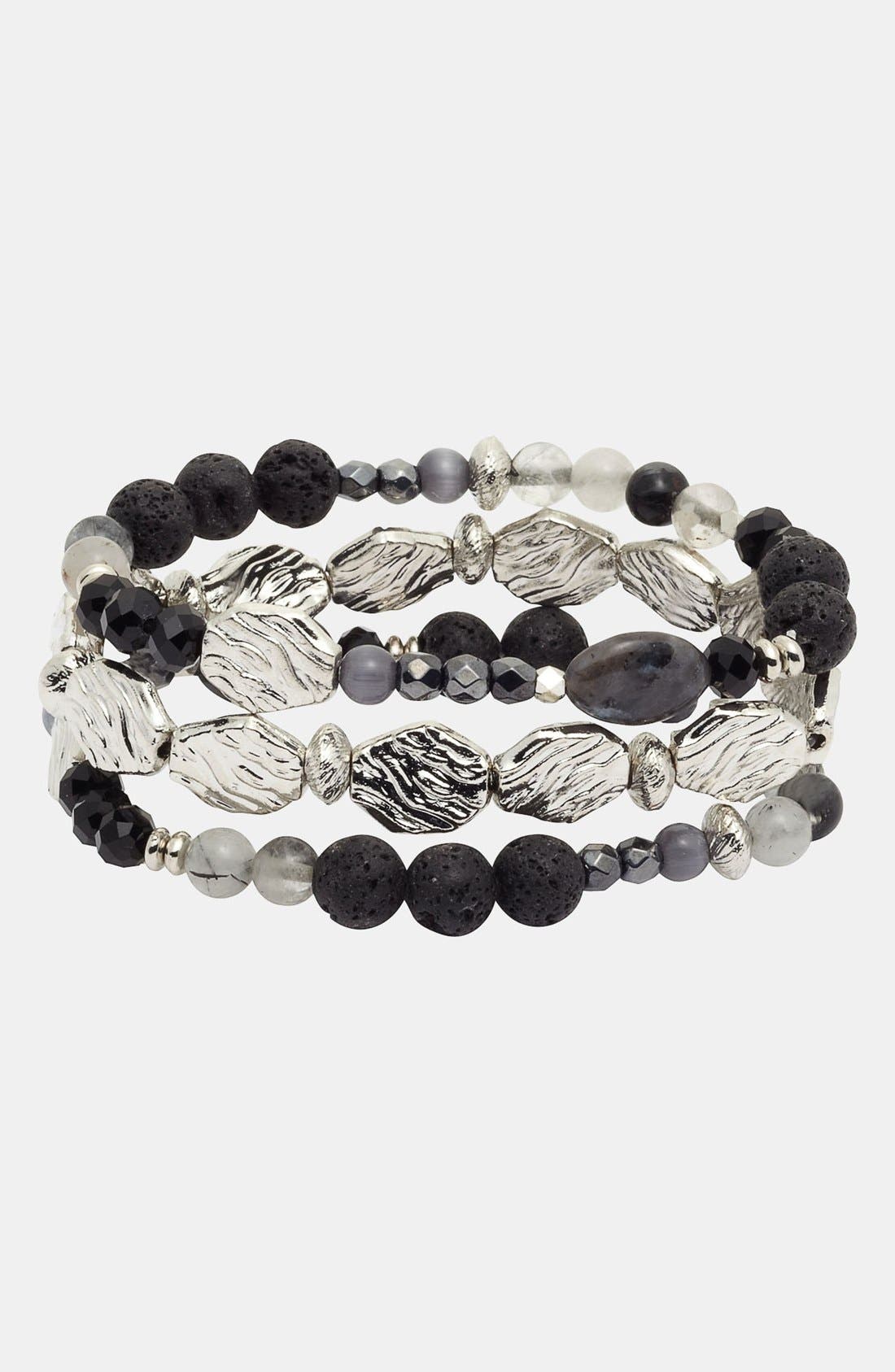 Nordstrom 'Pebbles' Beaded Stretch Bracelets (Set of 3) Nordstrom