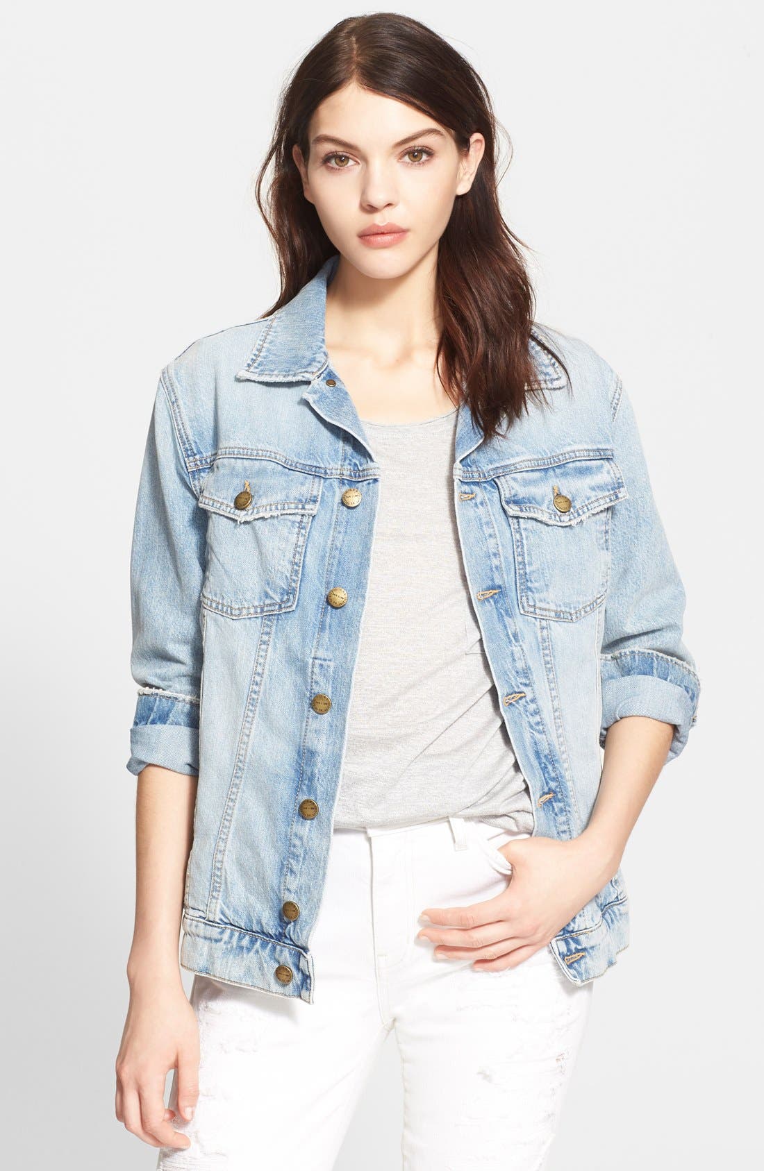 Current/Elliott 'The Oversized Trucker' Denim Jacket Nordstrom
