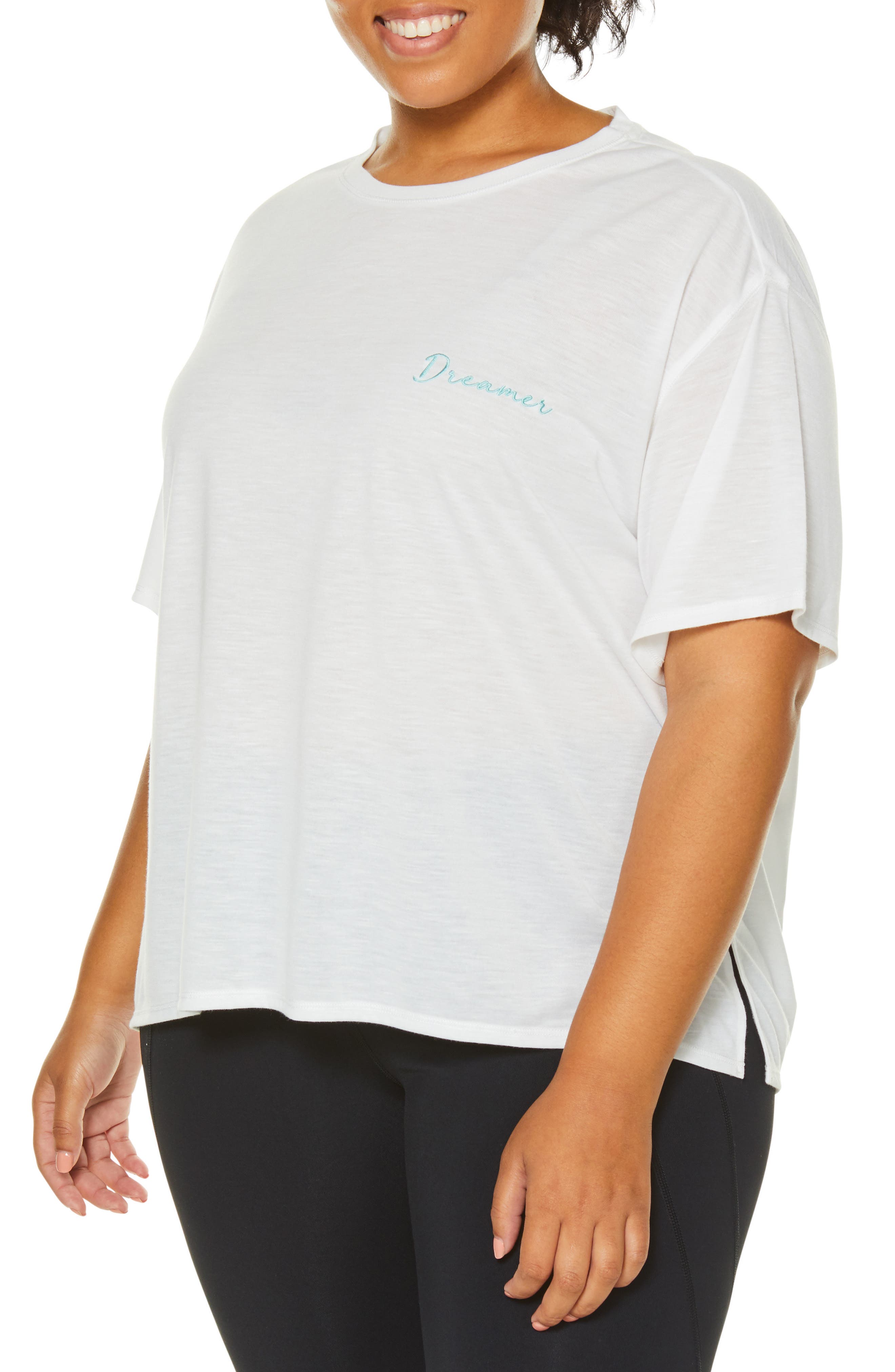 Plus Size Shape Activewear Captivate Tee, White