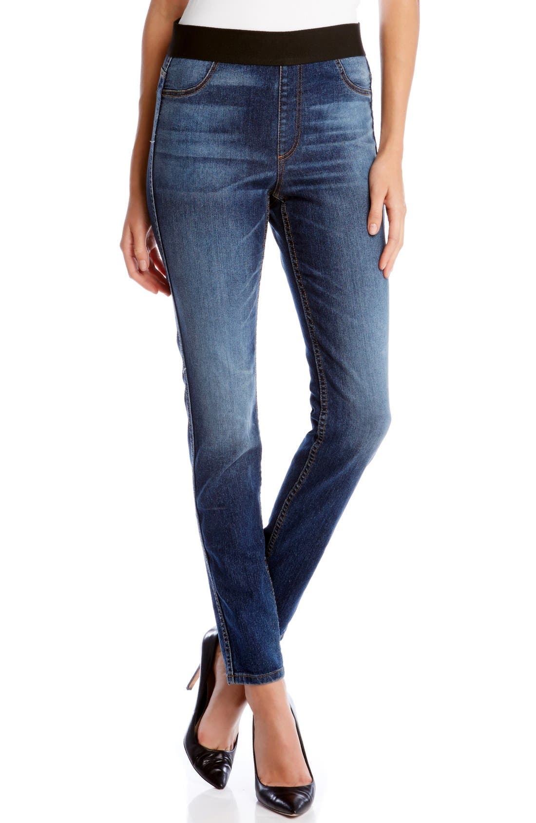 Karen Kane Vintage Wash Stretch Denim Leggings