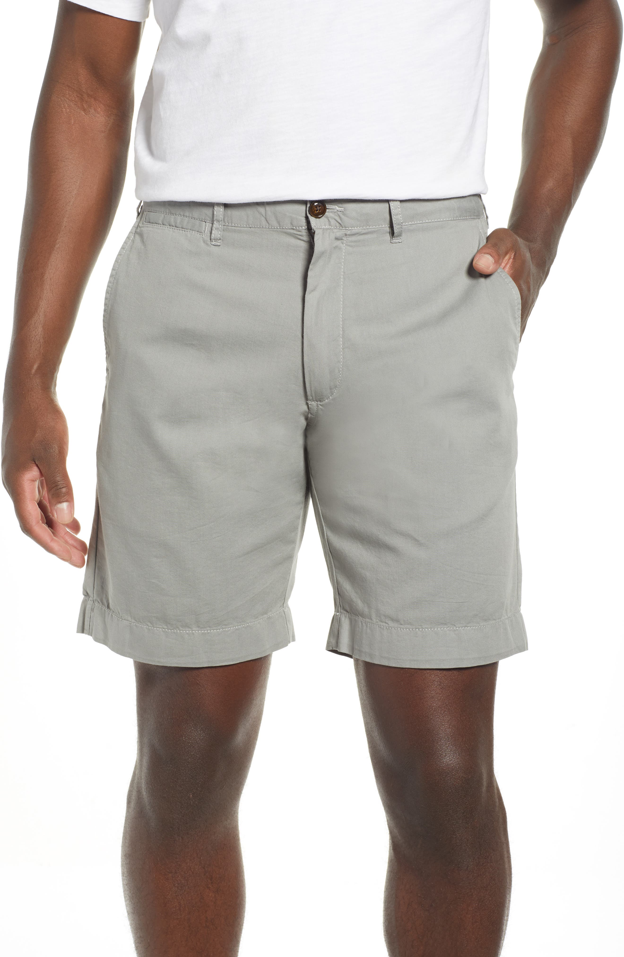 Faherty Harbor Chino Shorts, Grey