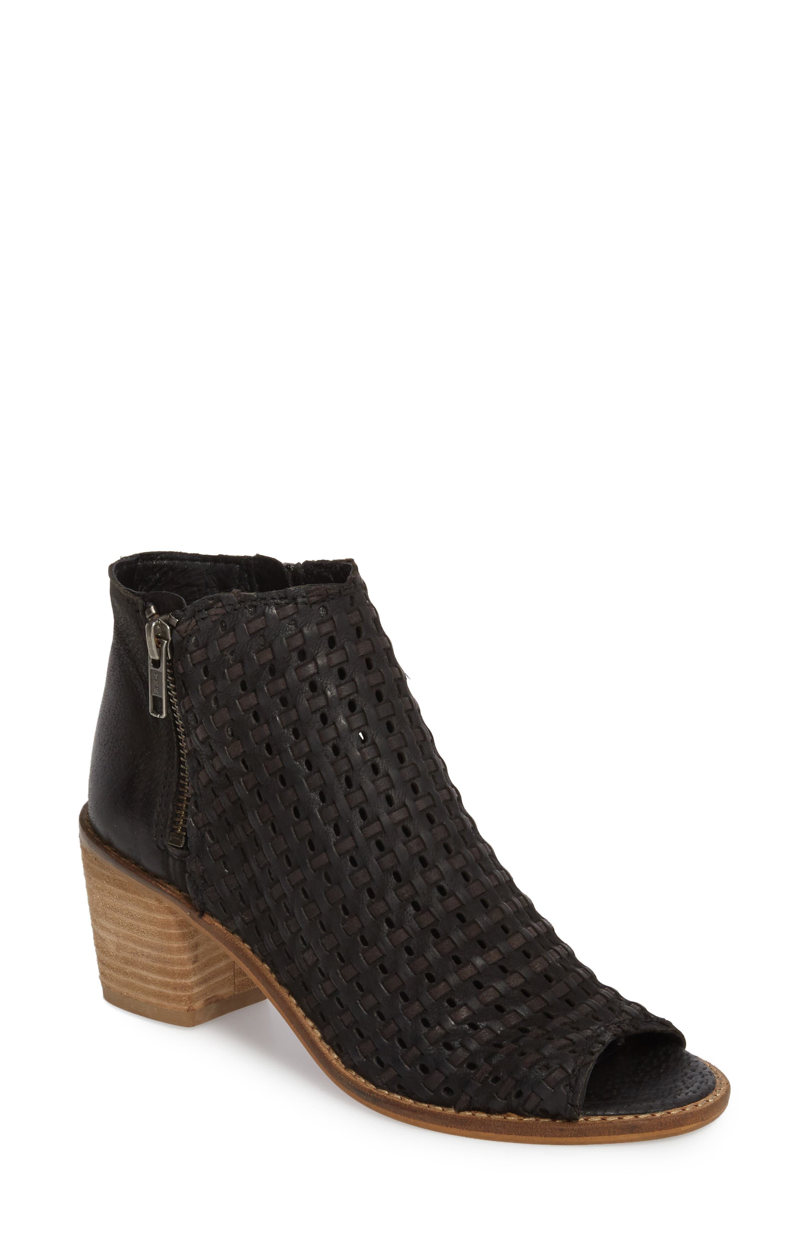 Sbicca Waterfront Peep Toe Bootie, Black