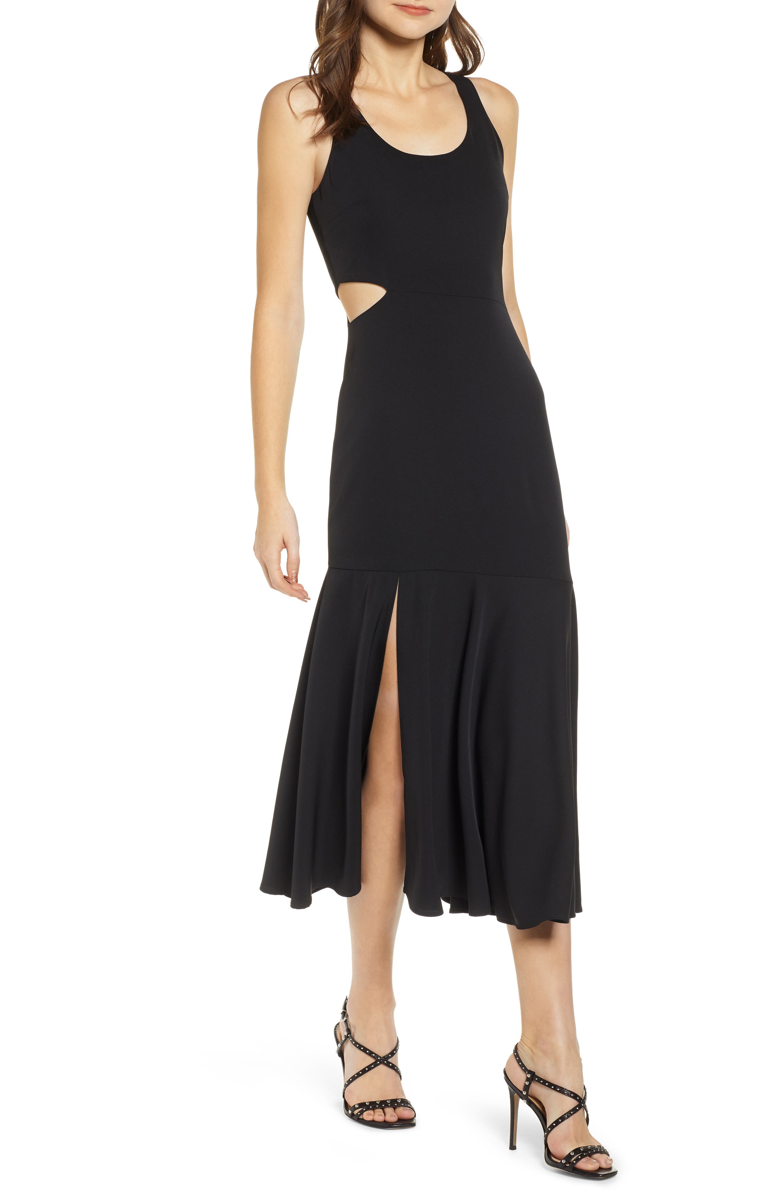 Wayf Arabella Cutout Maxi Dress, Black