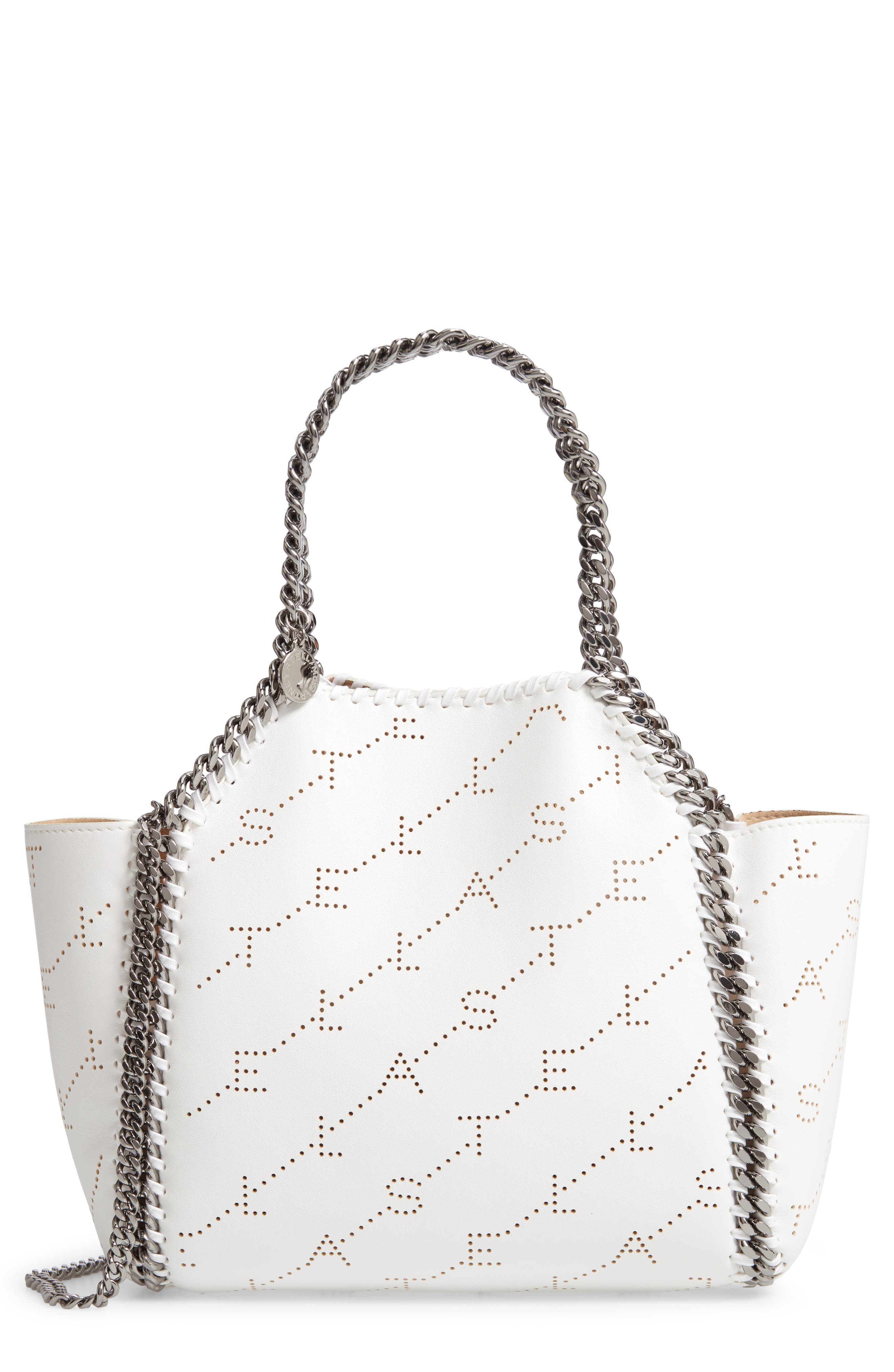 Stella Mccartney Mini Falabella Logo Tote - White