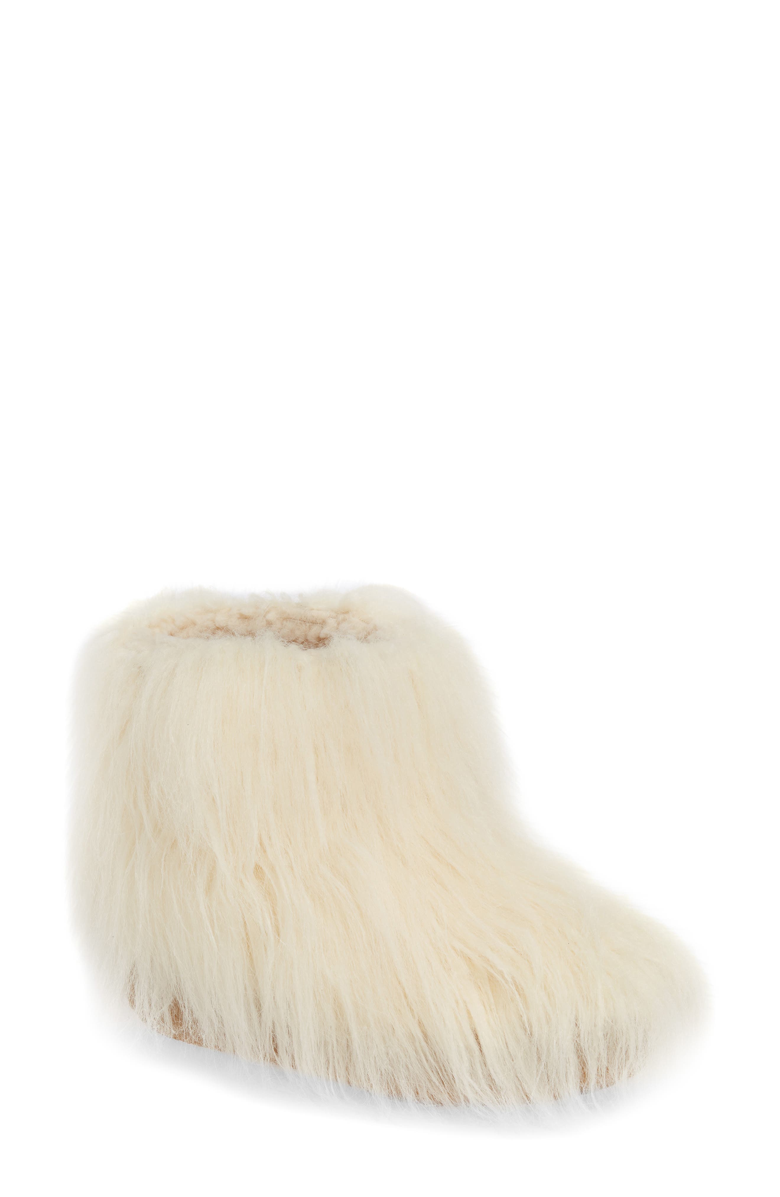Jeffrey Campbell Fluffy Faux Fur Bootie- White
