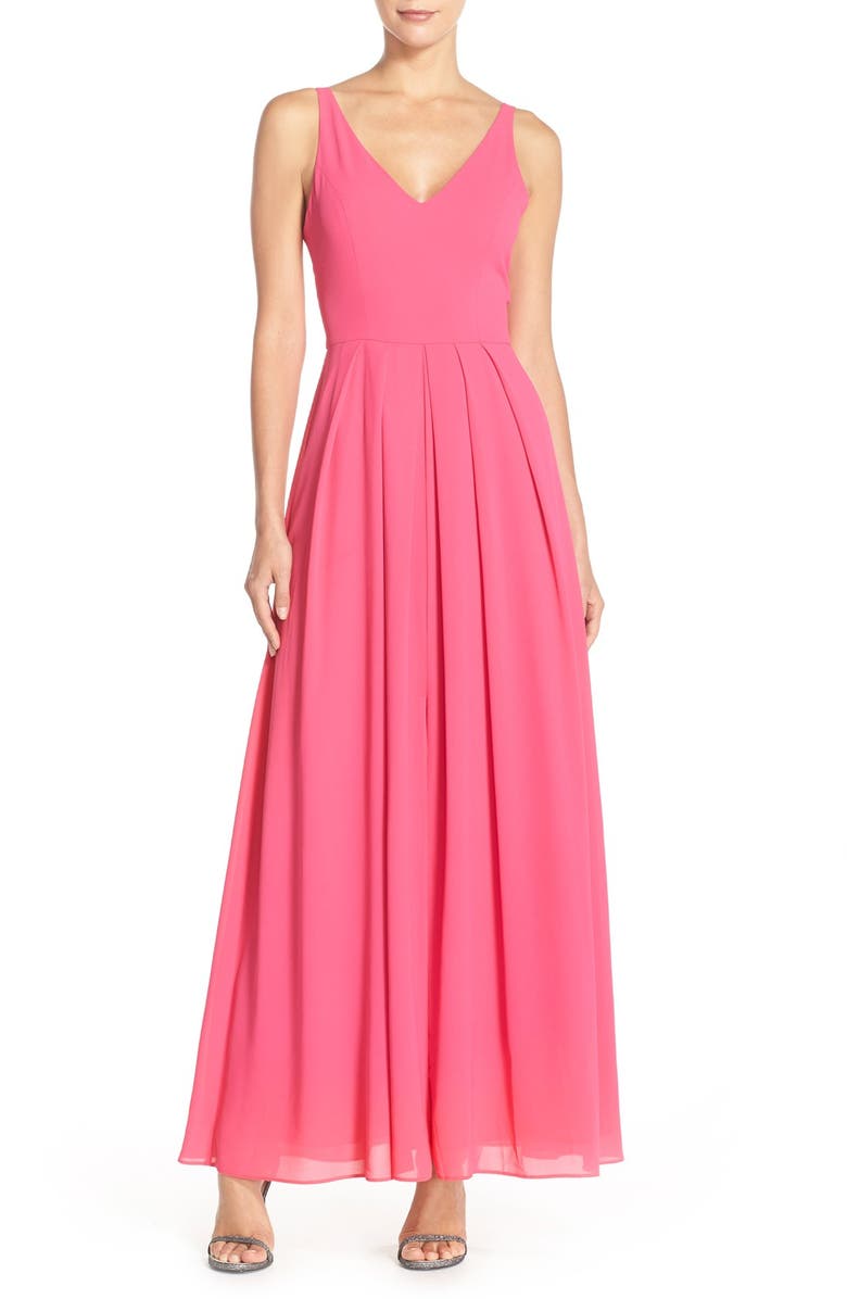 Adelyn Rae Chiffon Fit & Flare Gown | Nordstrom