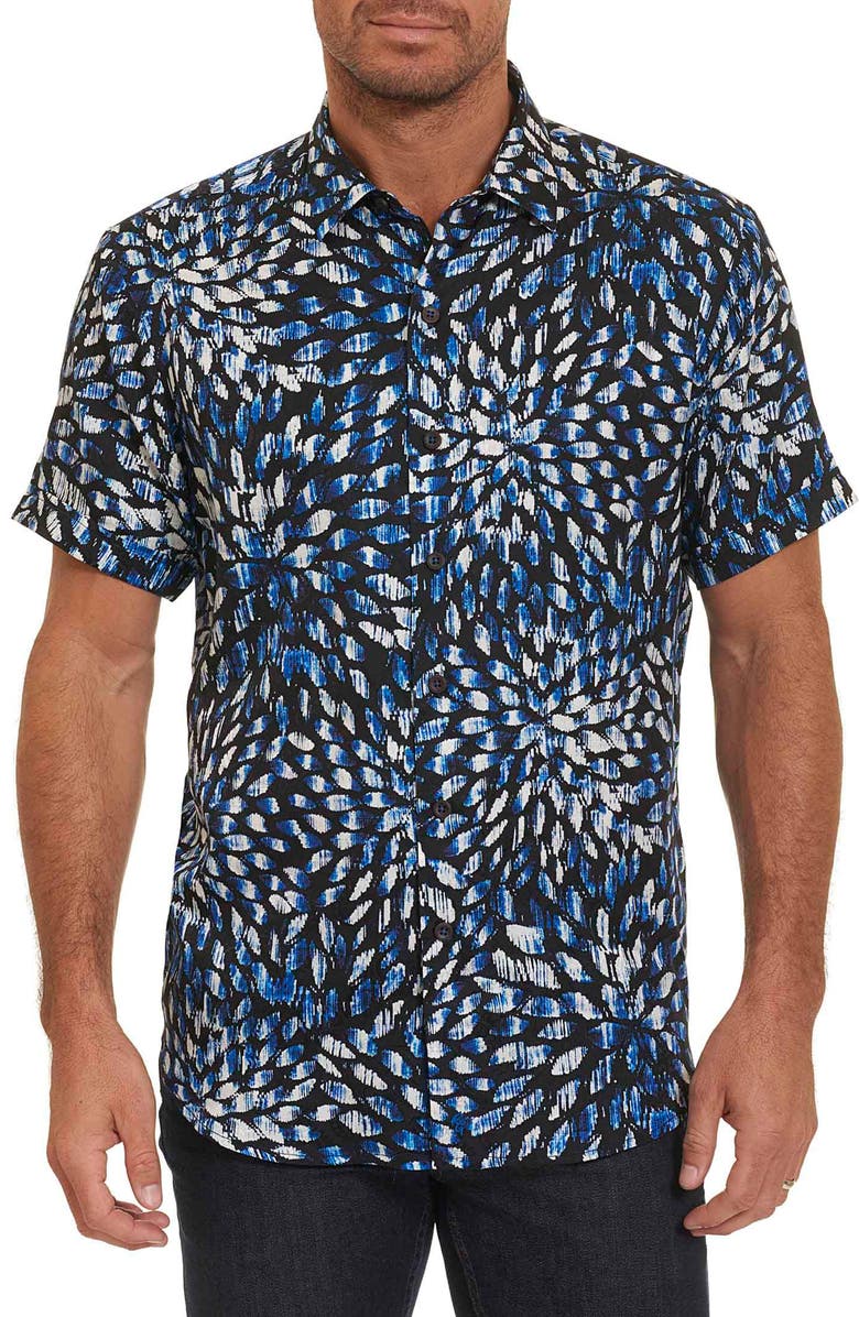 Robert Graham Pebble Beach Print Short Sleeve Sport Shirt | Nordstrom