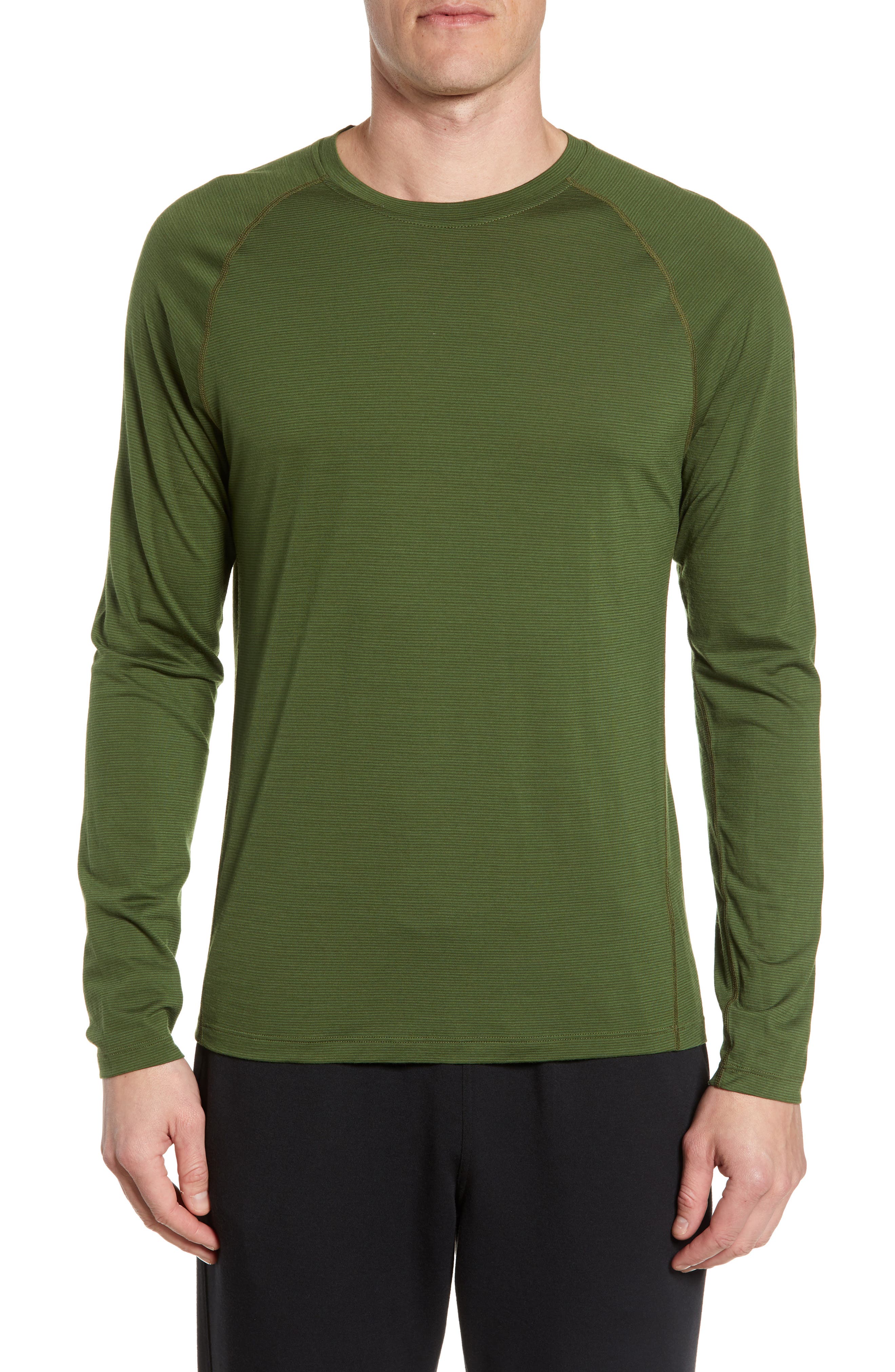 Smartwool Stripe Merino Blend T-Shirt, Green
