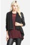 BLANKNYC &#39;Private Practice&#39; Drape Front Mixed Media Jacket | Nordstrom