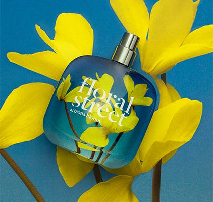 Bottle of Floral Street Arizona Bloom perfume.