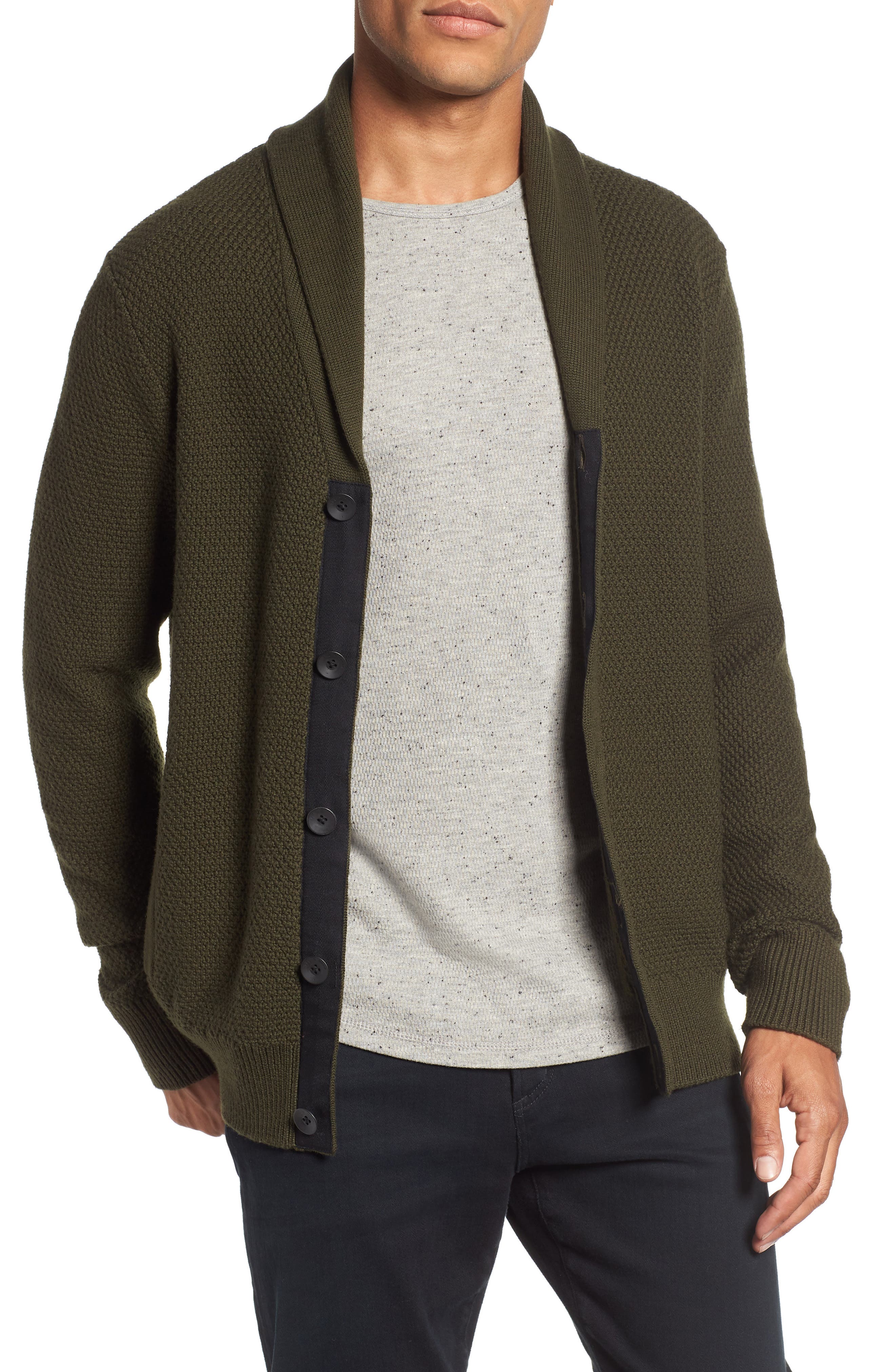 Rag & Bone Cardiff Shawl Cardigan, Green