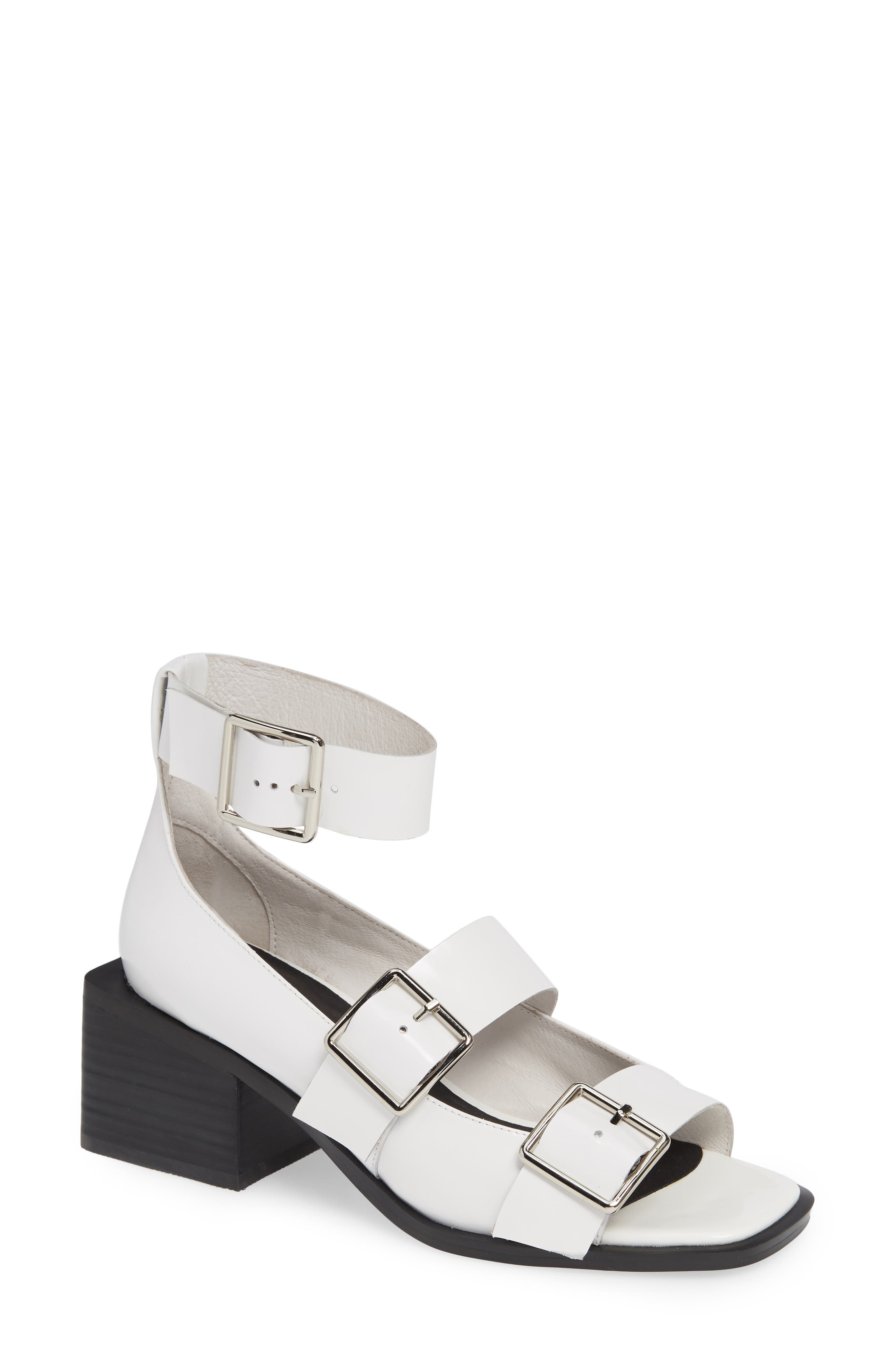Jeffrey Campbell Aspinal Ankle Strap Sandal, White
