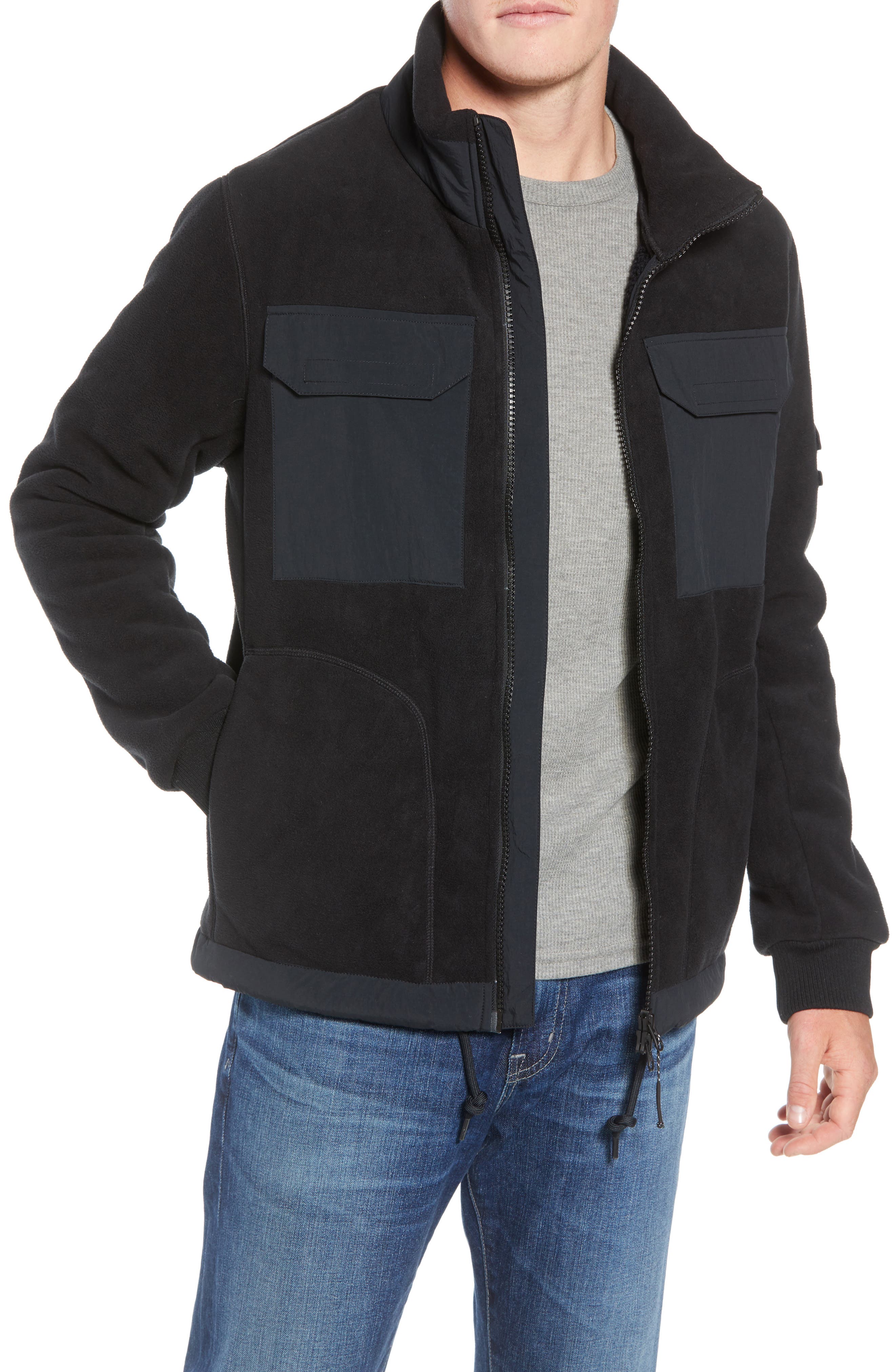 Penfield Schoening Zip Fleece Jacket, Black