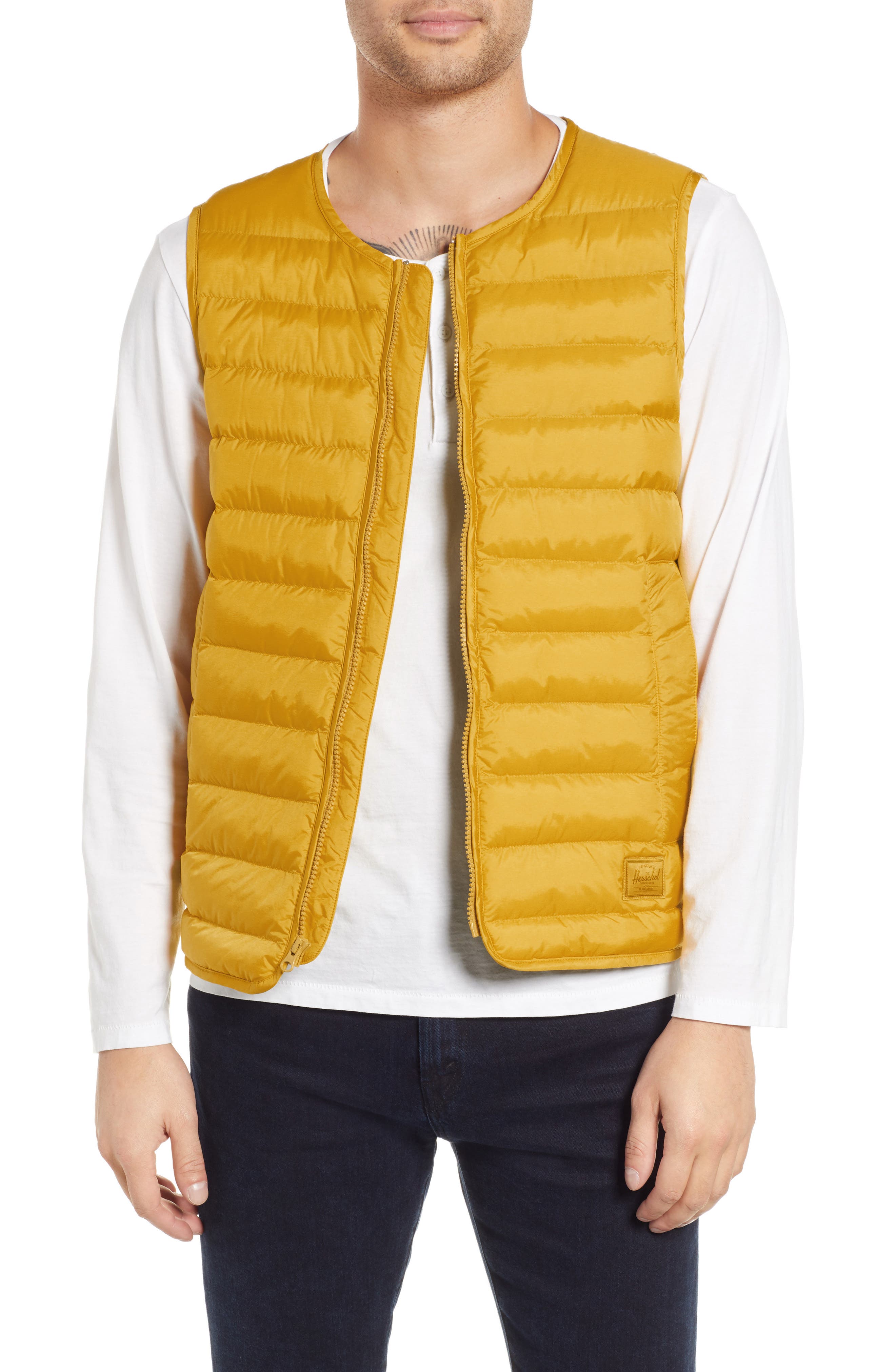 Herschel Supply Co. Featherless Quilted Vest, Yellow