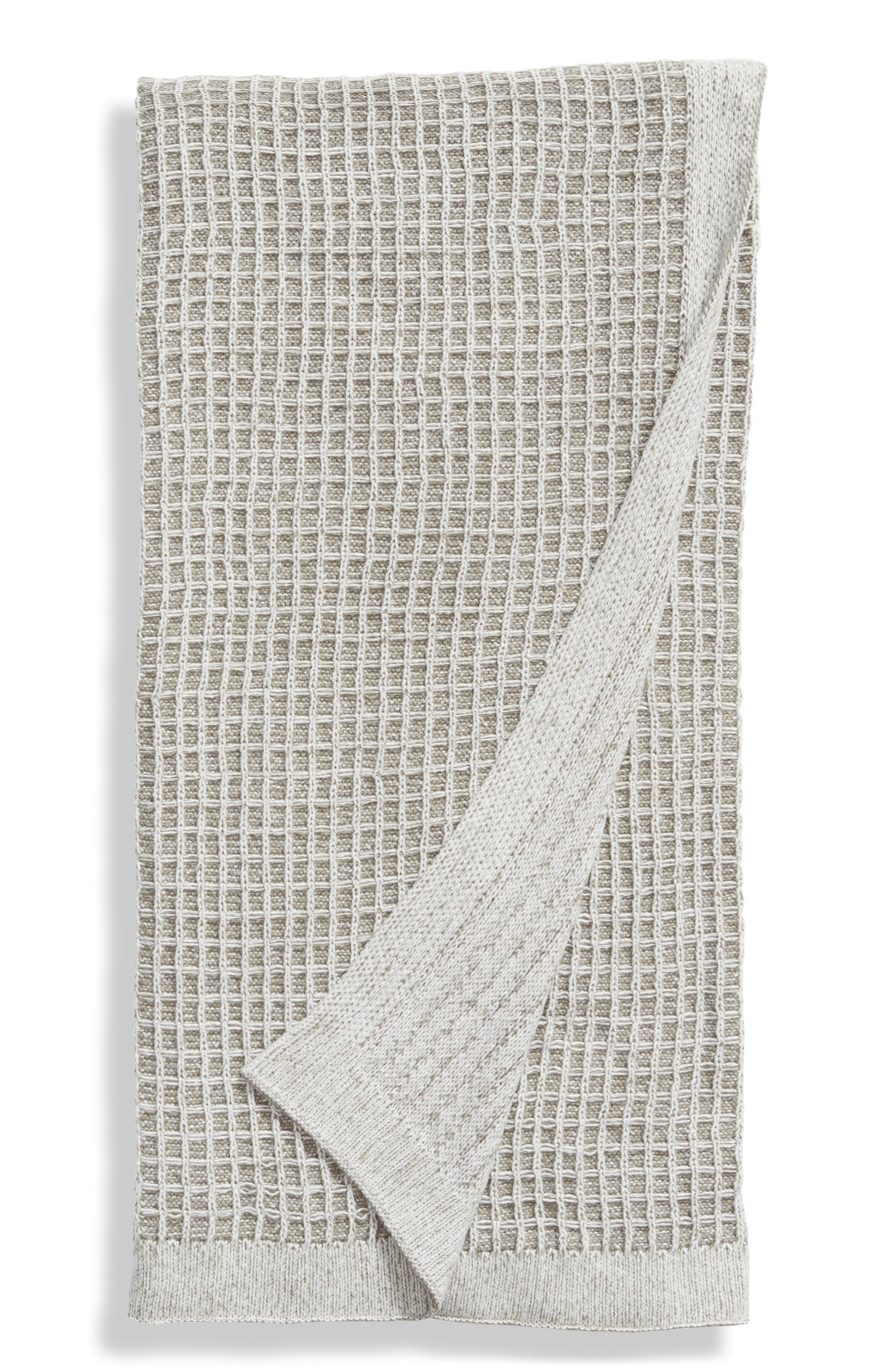 Soft Waffle Grid Throw Blanket