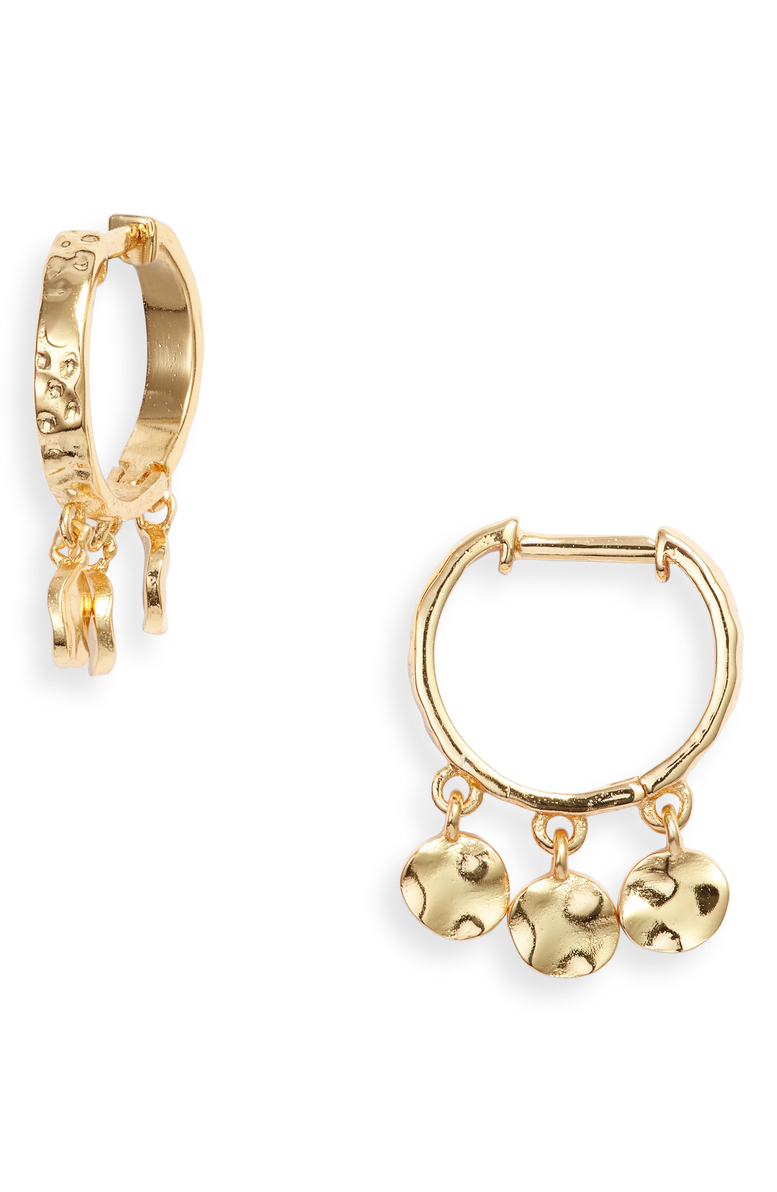 Gorjana Accessories CHLOE MINI DISC HUGGIE HOOP EARRINGS