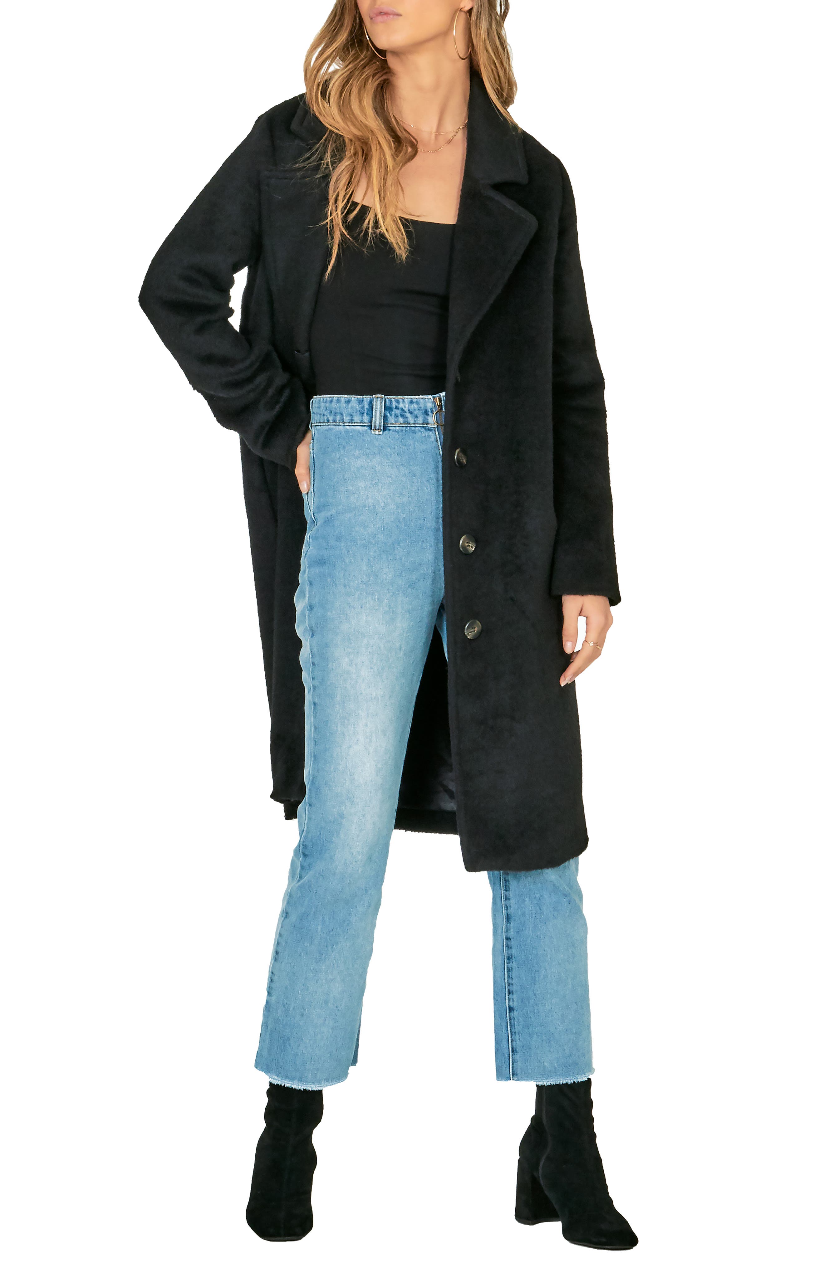 Amuse Society Looking Fab Coat, Black