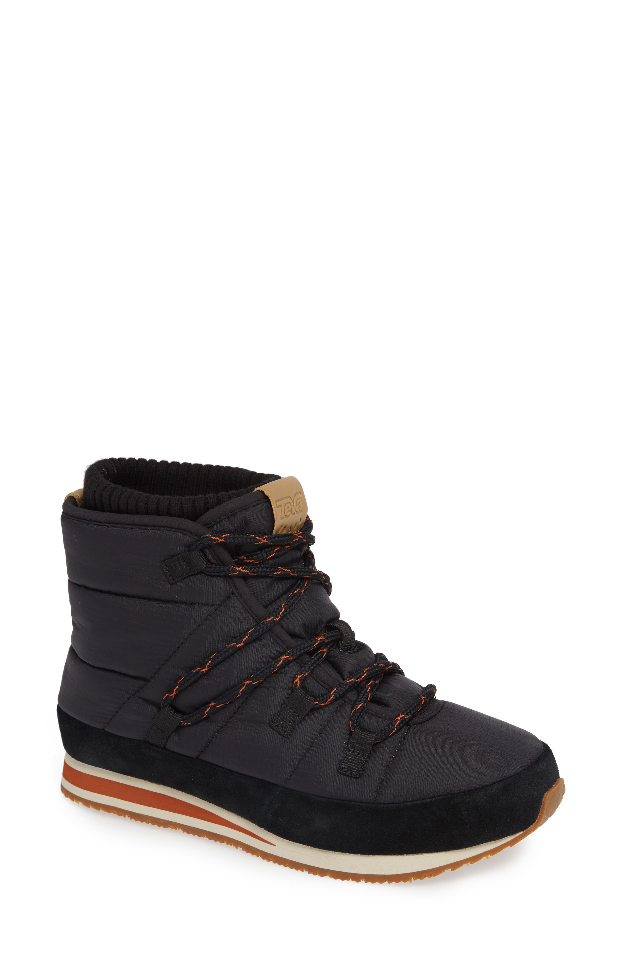 Teva Ember Lace-Up Winter Bootie, Black