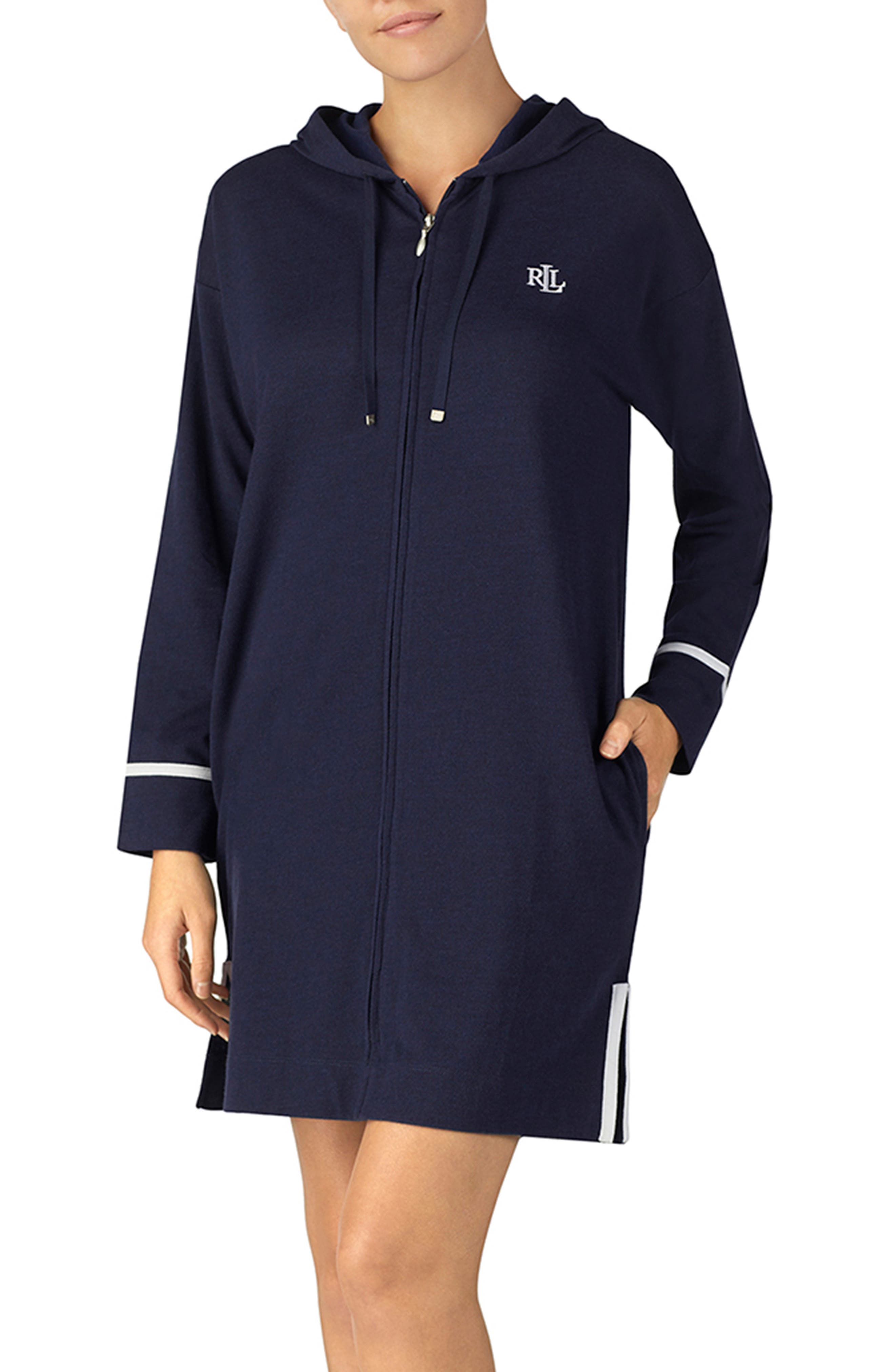 Lauren Ralph Lauren Hooded Nightgown, Blue