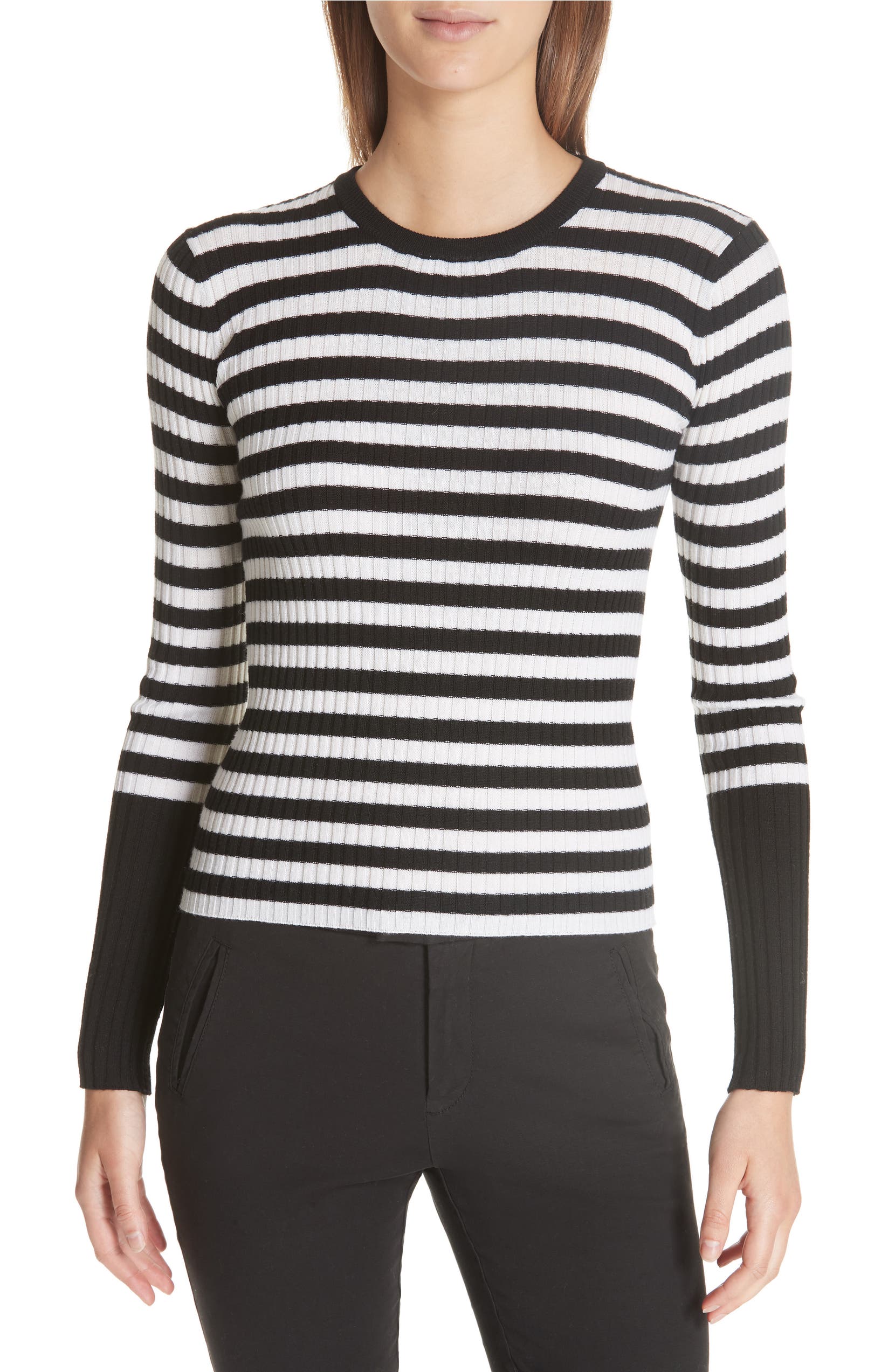 Striped Atm Wool Anthony Melillo Rib Thomas Sweater Knit qnHp1vAag