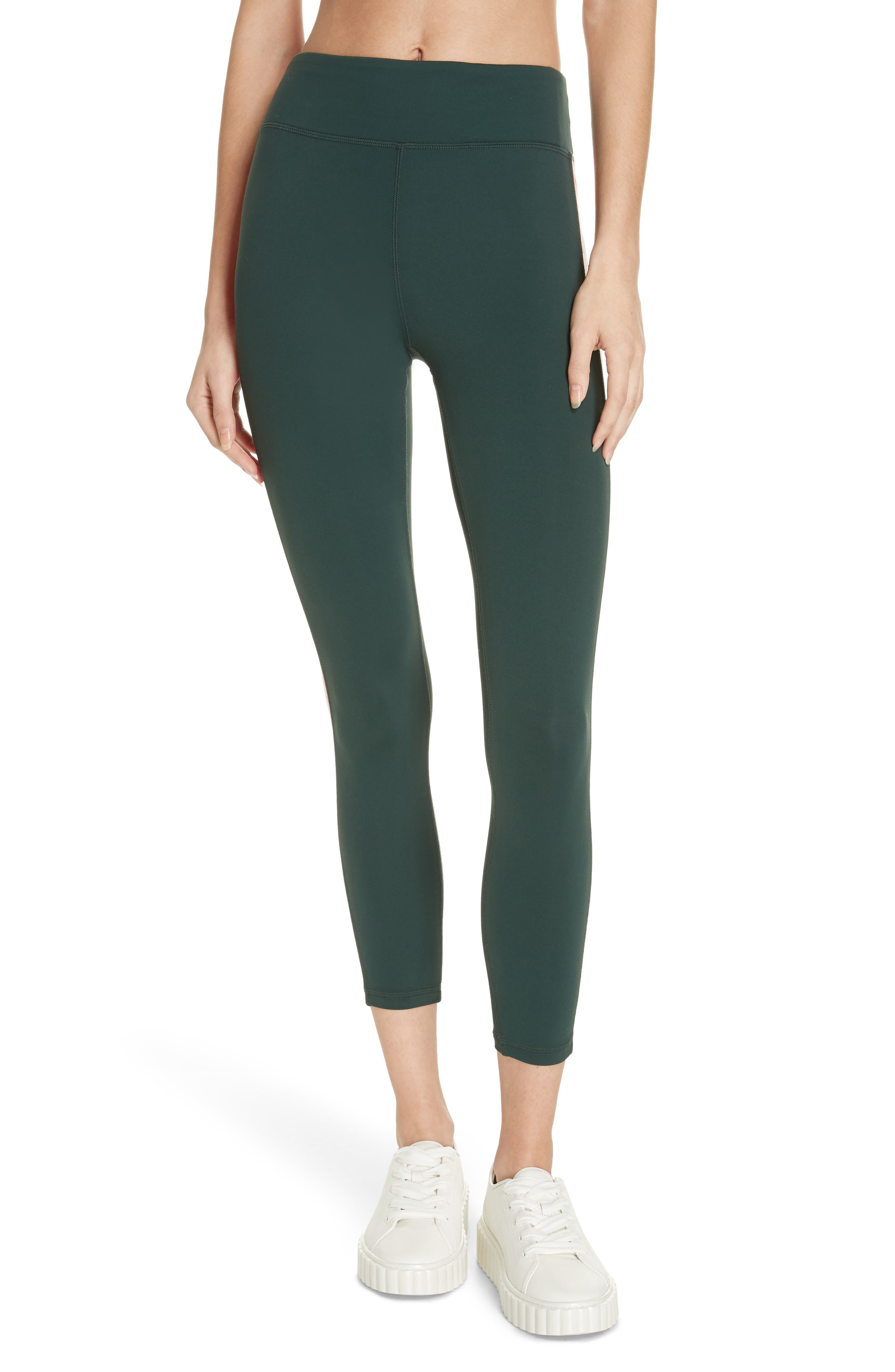 Tory Sport City Block Graphic Print 7/8 Leggings, Green