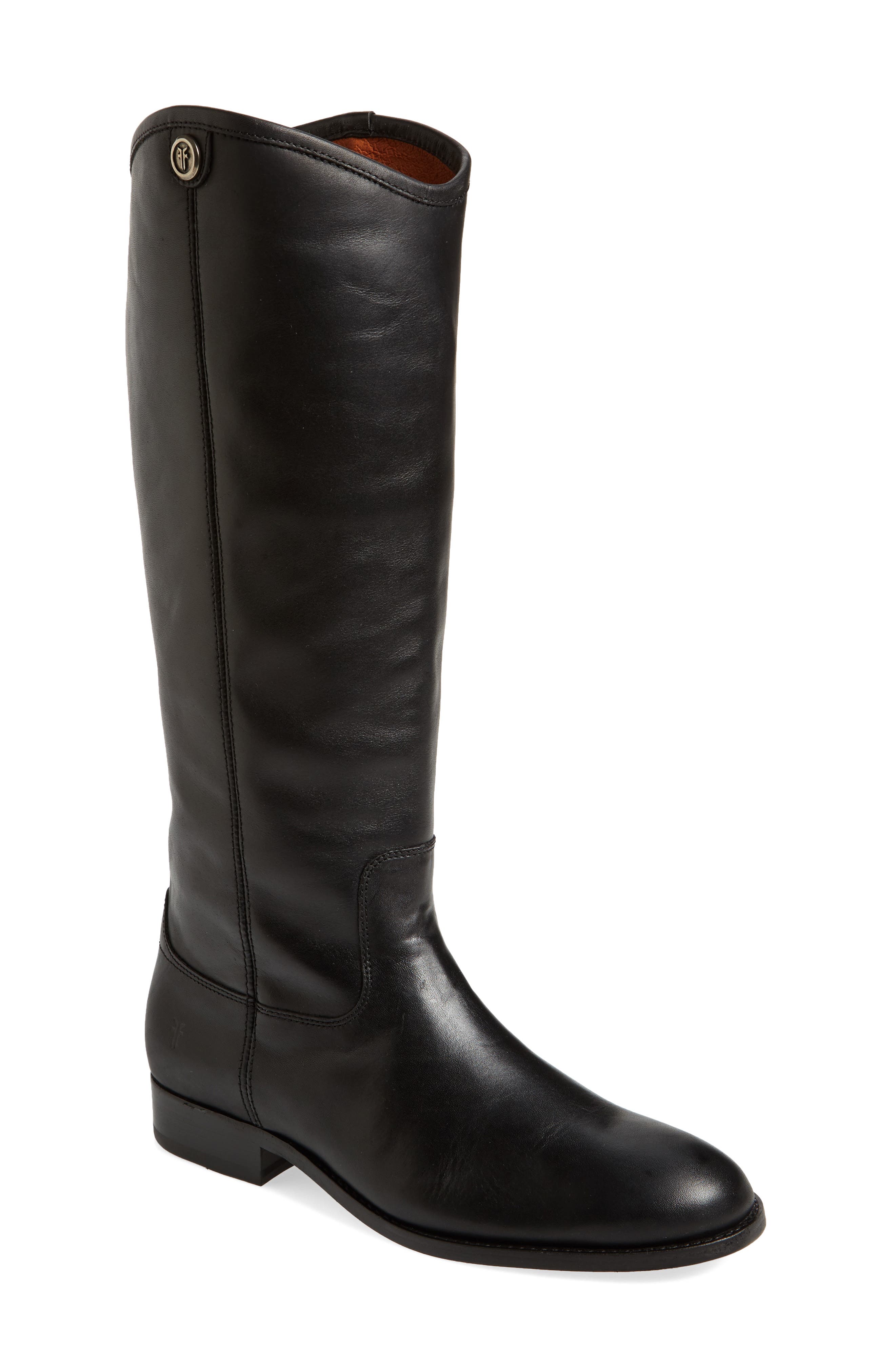 Frye Melissa Button 2 Knee High Boot Regular Calf- Black