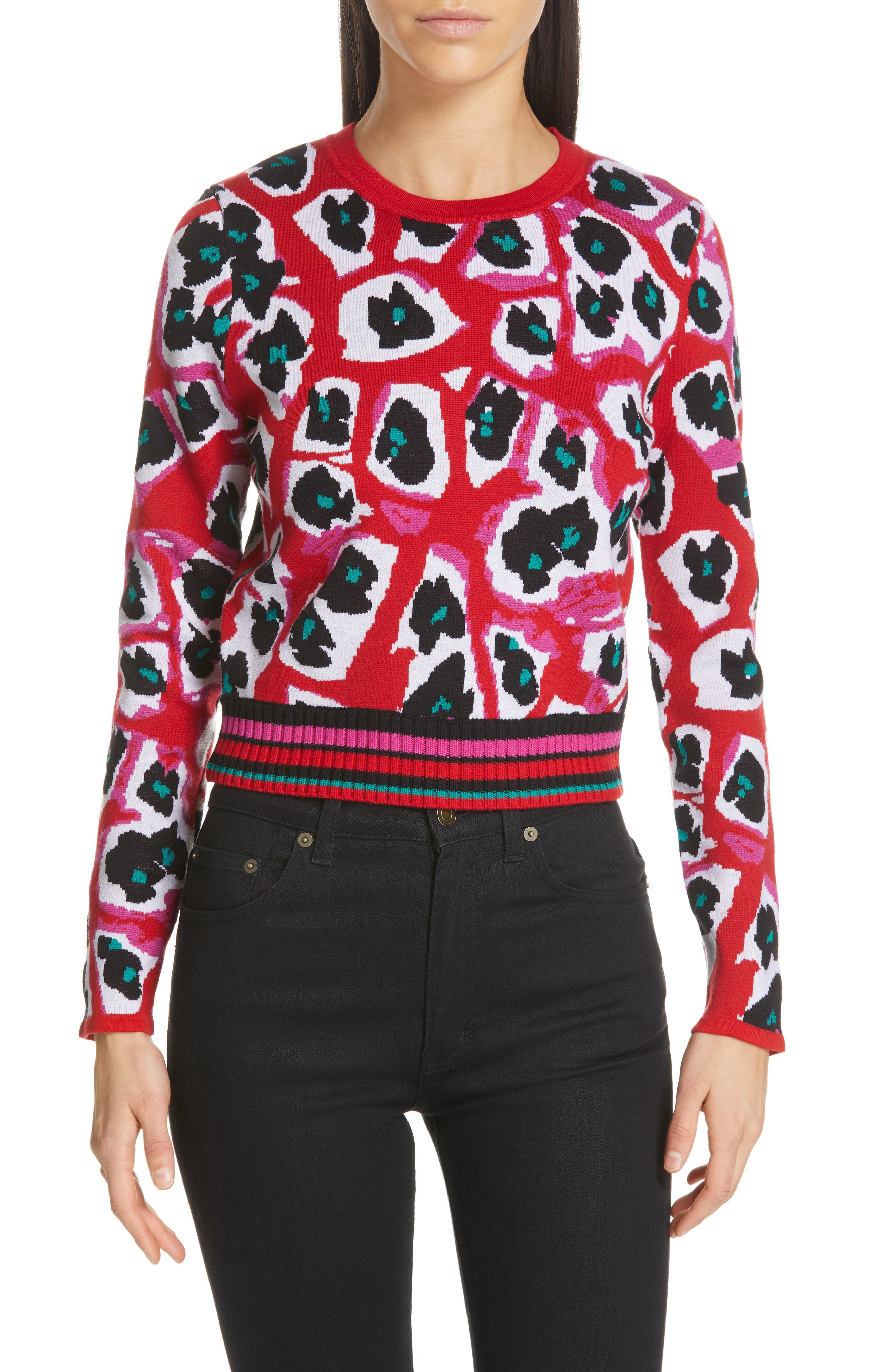 Dvf Harrison Wool Blend Sweater, Red