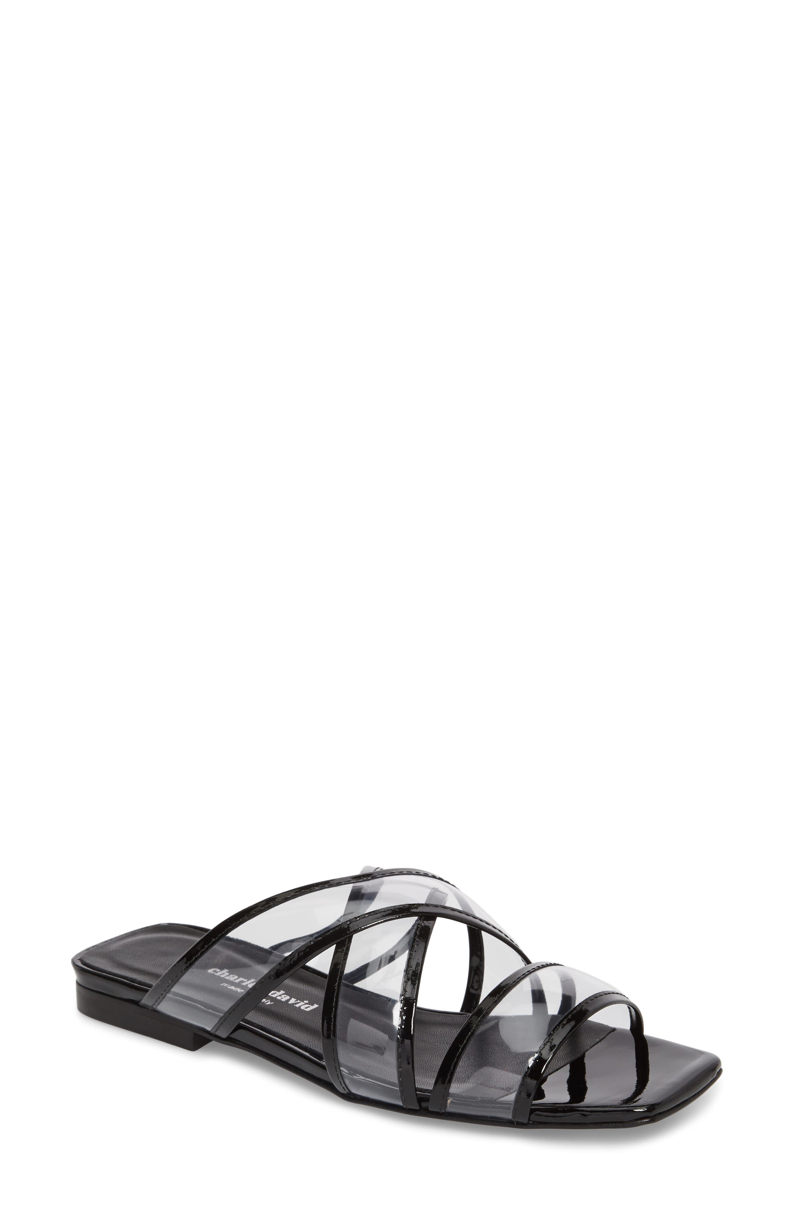Charles David Drea Transparent Strap Slide Sandal