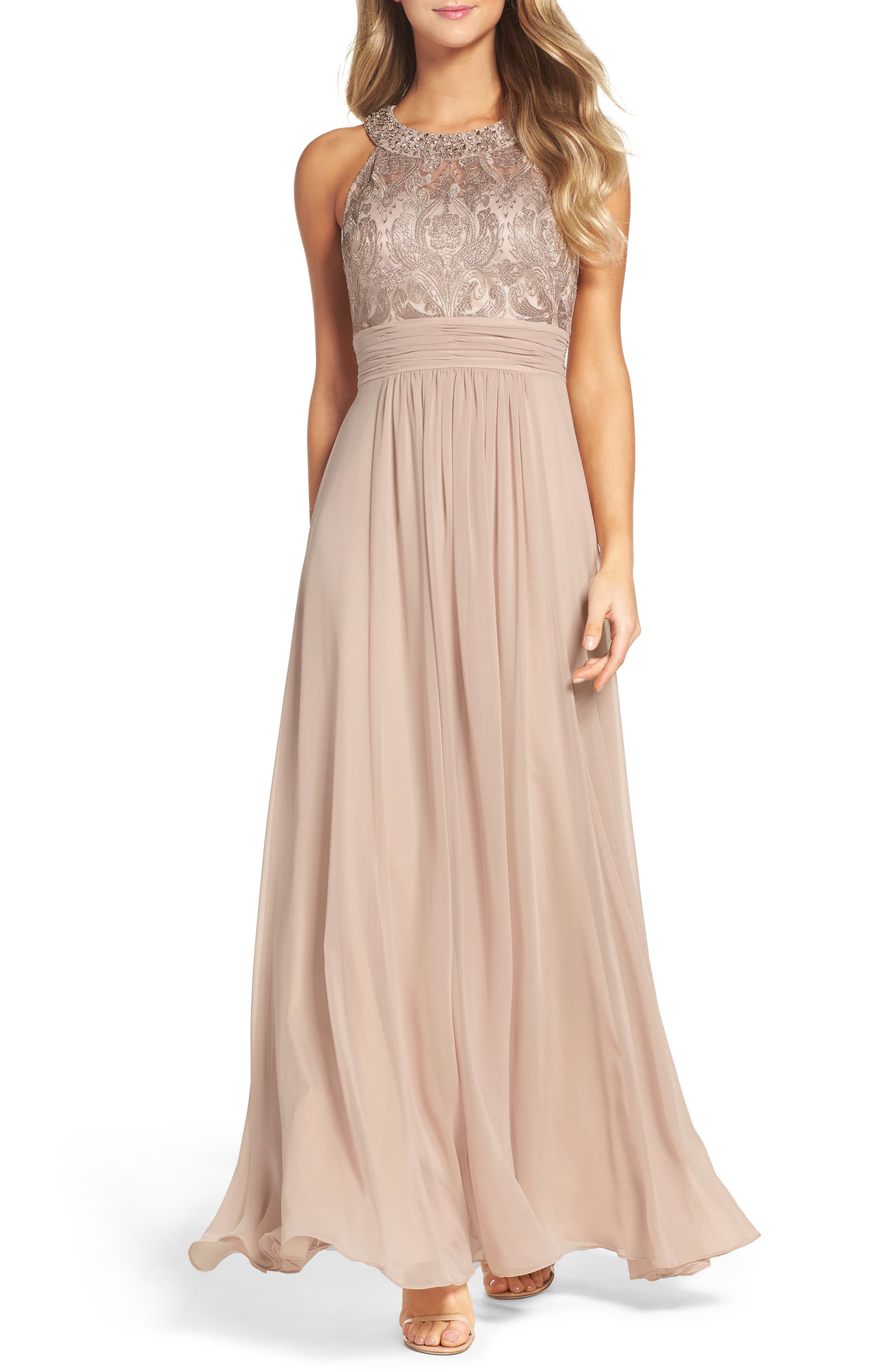 Eliza J Lace Bodice Gown
