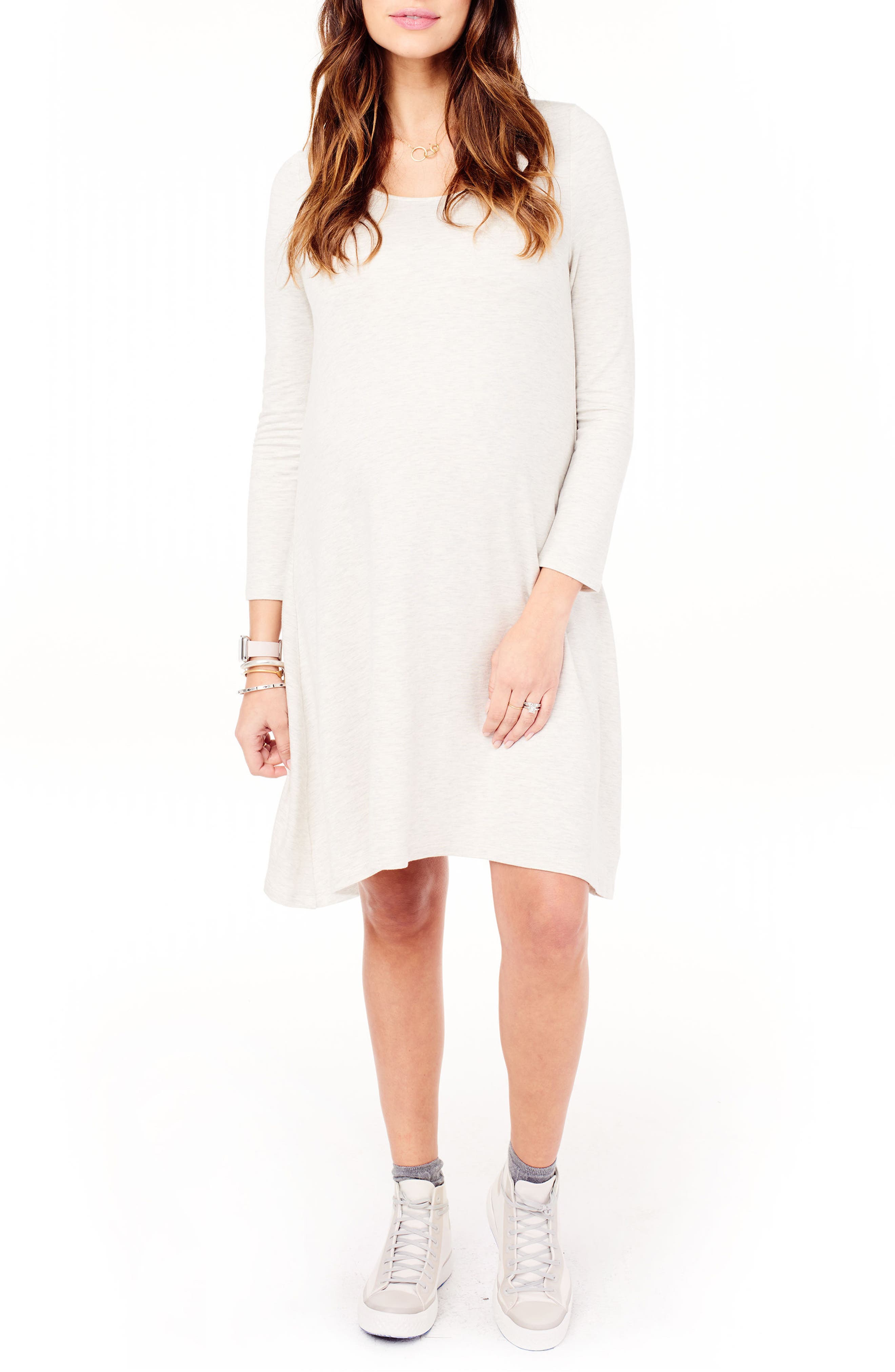 Ingrid & Isabel Maternity Trapeze Dress, Grey