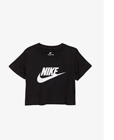 Black Nike logo T-shirt for kids.