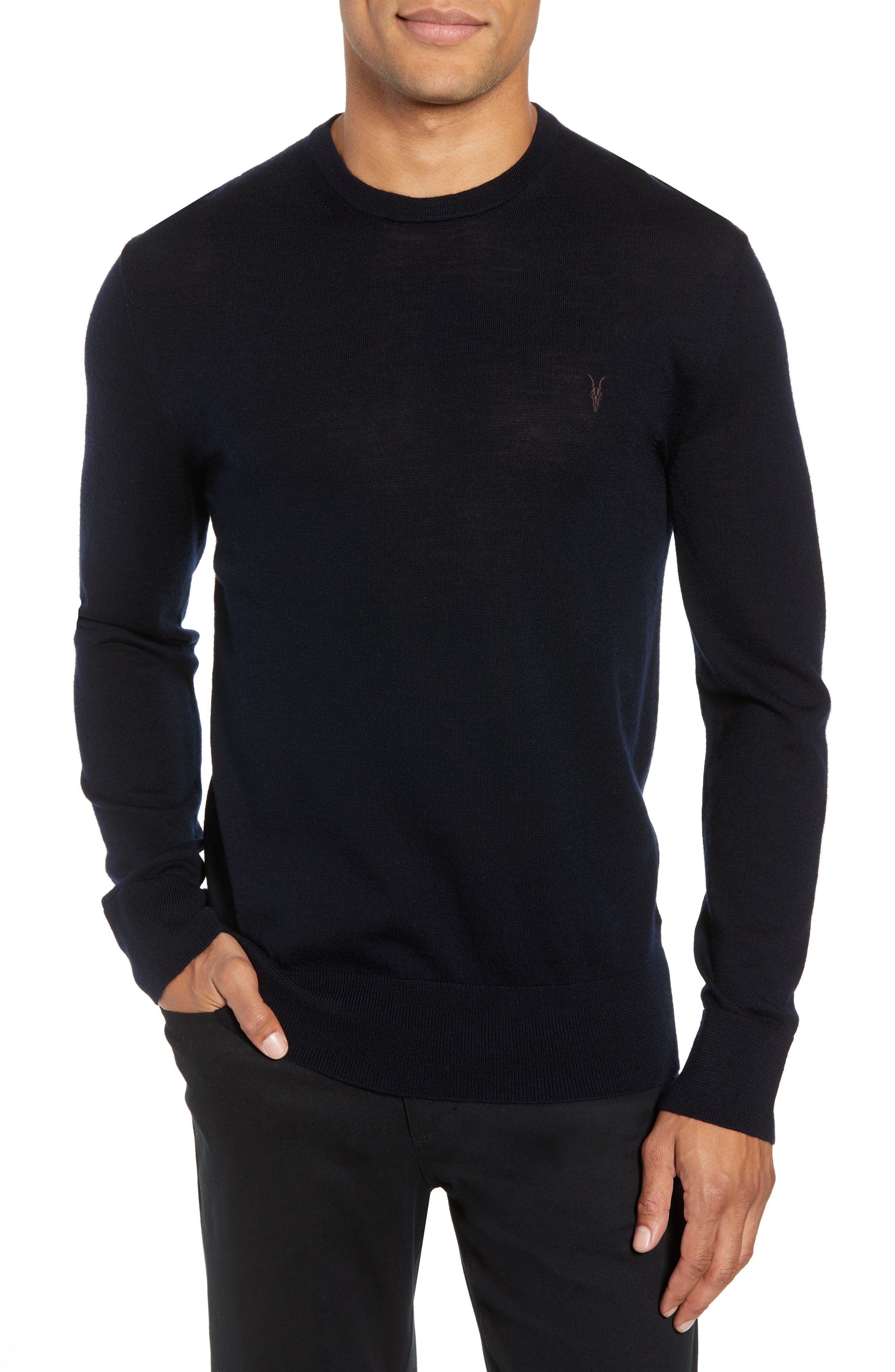 Allsaints Mode Slim Fit Merino Wool Sweater